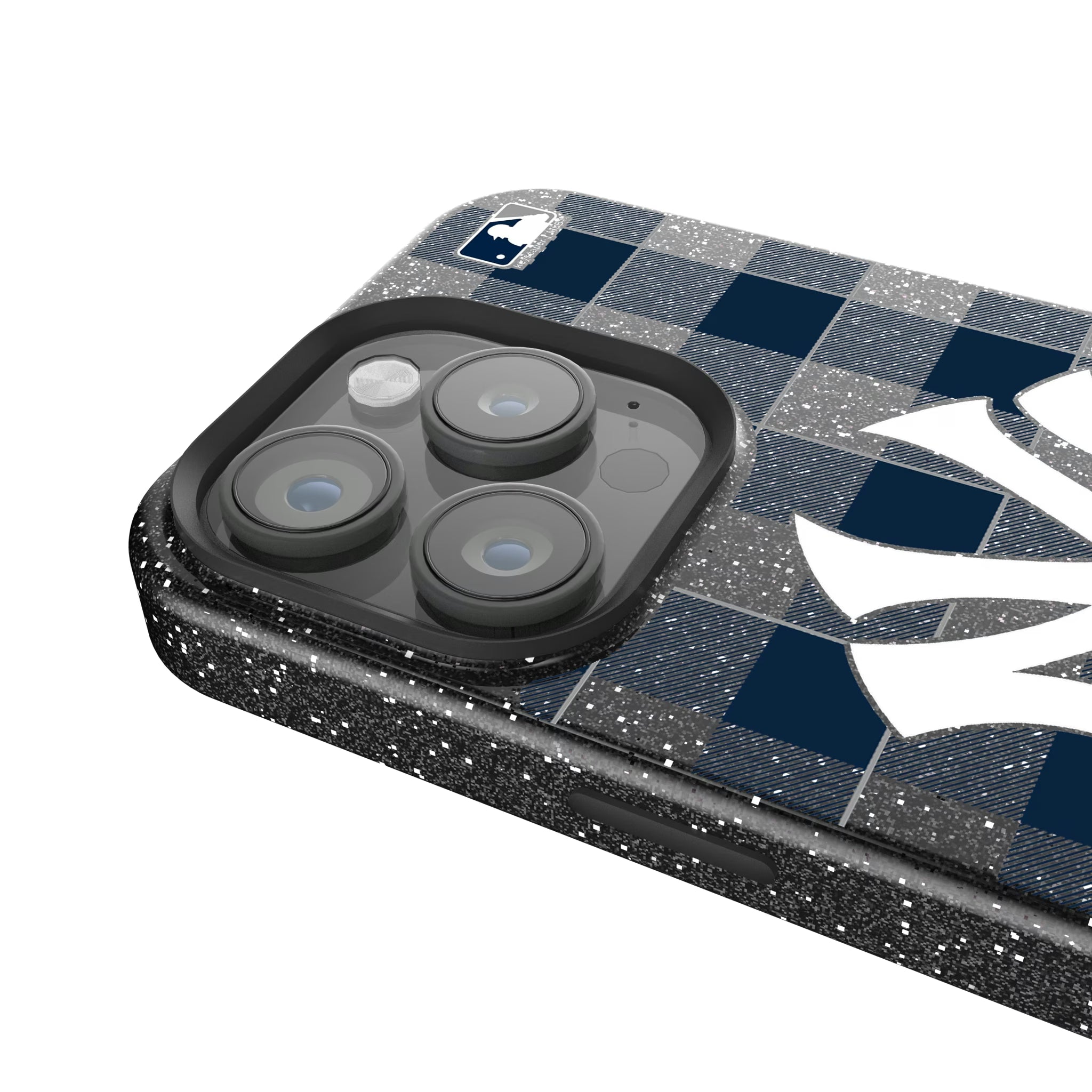 New York Yankees Plaid iPhone Bling Phone Case for Apple iPhone - Detail