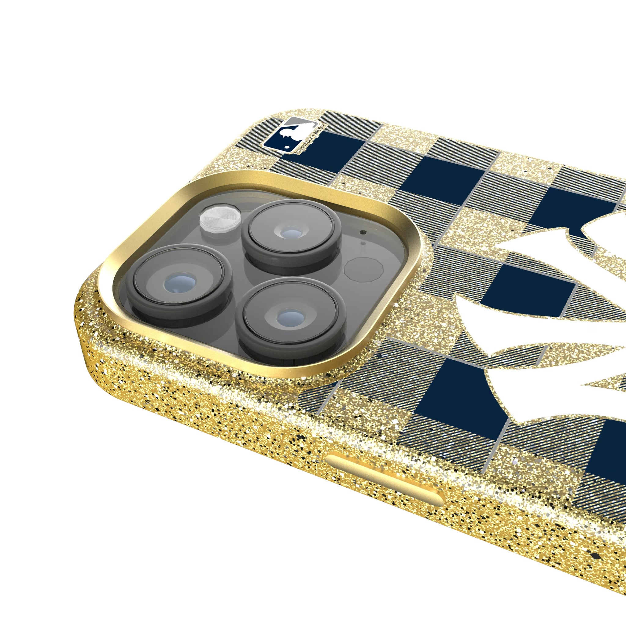 New York Yankees Plaid iPhone Bling Phone Case for Apple iPhone - Detail