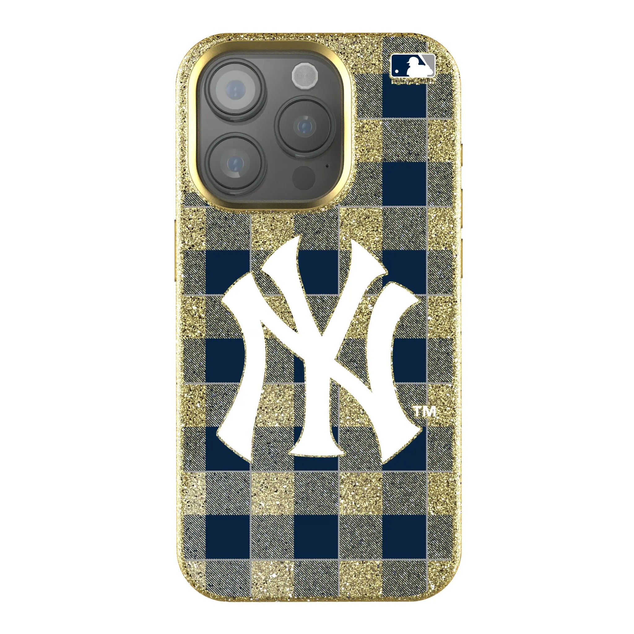 New York Yankees Plaid iPhone Bling Phone Case for Apple iPhone