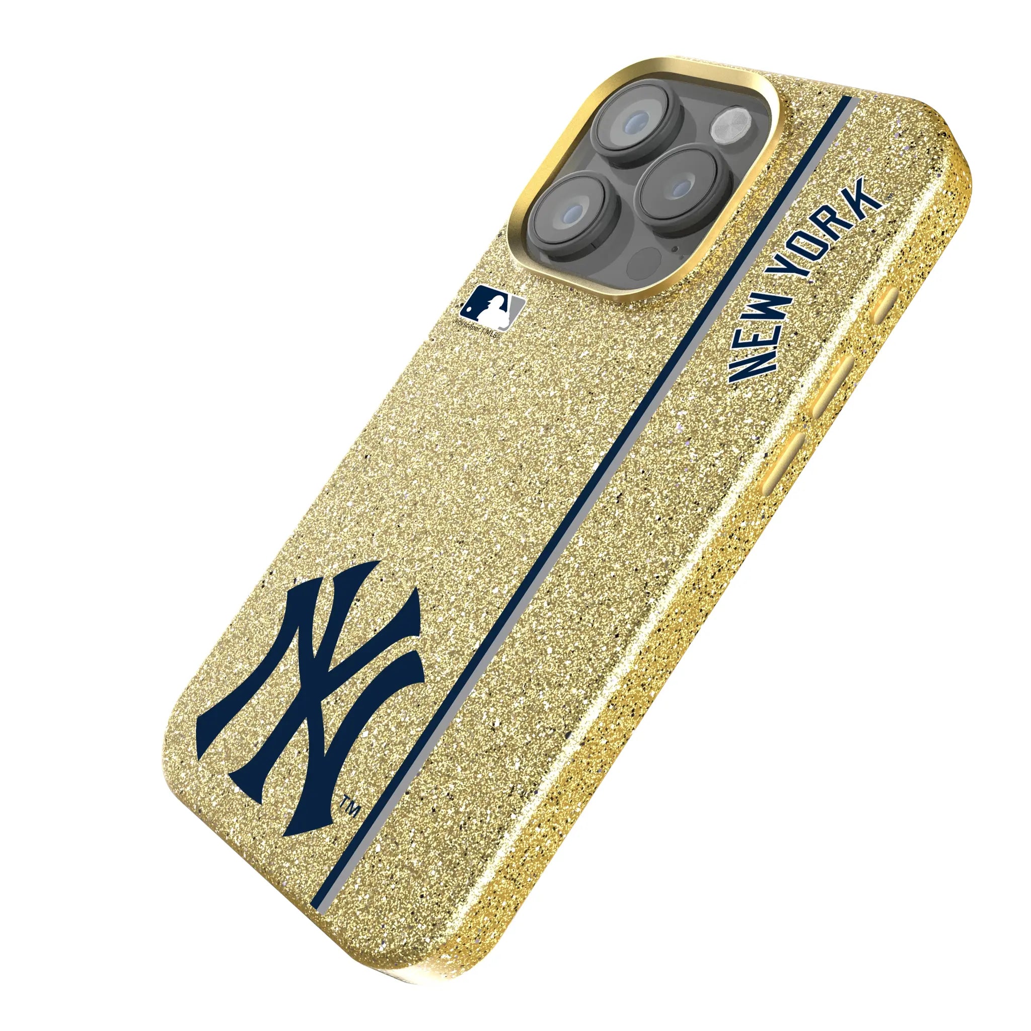 New York Yankees Sidebar iPhone Bling Phone Case for Apple iPhone - Isometric View