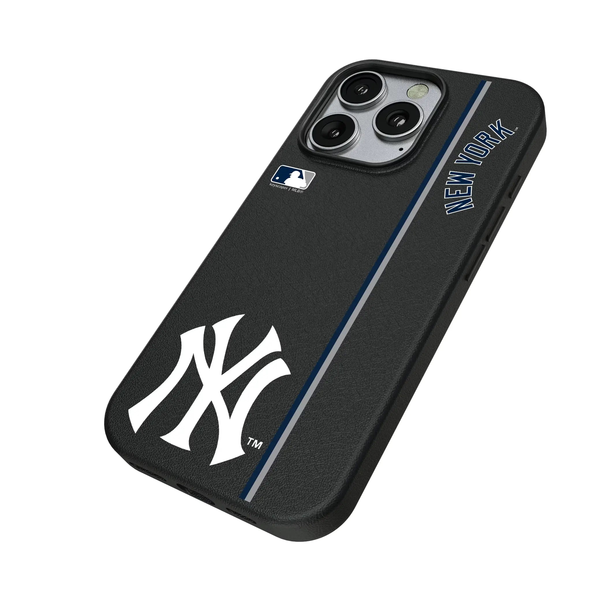 New York Yankees Sidebar iPhone MagSafe Compatible Phone Case for Apple iPhone - Isometric View