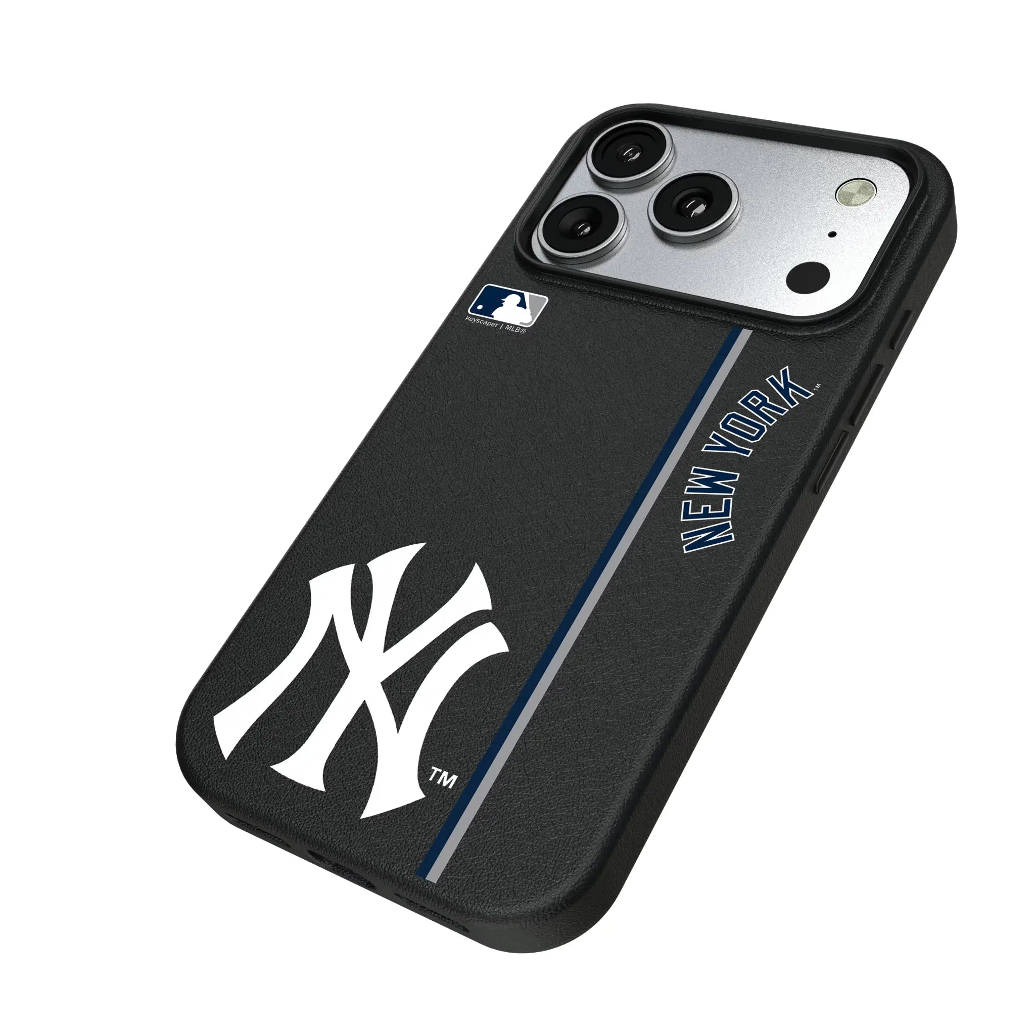New York Yankees Sidebar iPhone MagSafe Compatible Phone Case for Apple iPhone - Isometric View#Device_iPhone 17 Pro