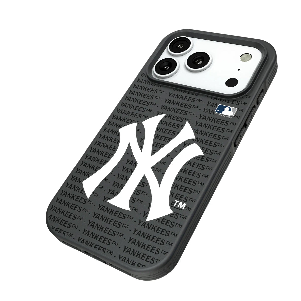 New York Yankees Text Backdrop iPhone Bump Phone Case for Apple iPhone - Isometric View#Device_iPhone 18 Pro