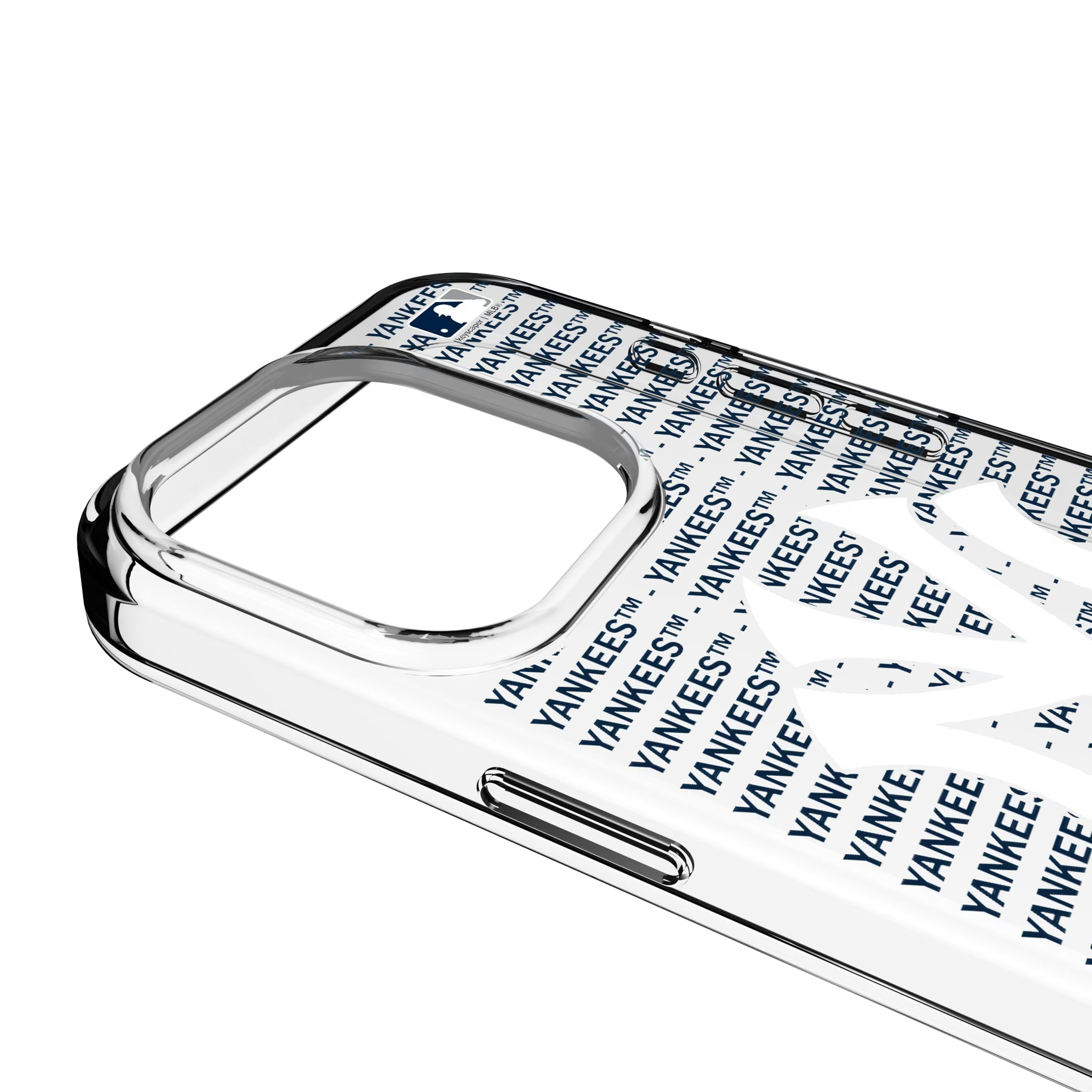 New York Yankees Text Backdrop iPhone Clear Phone Case for Apple iPhone - Detail