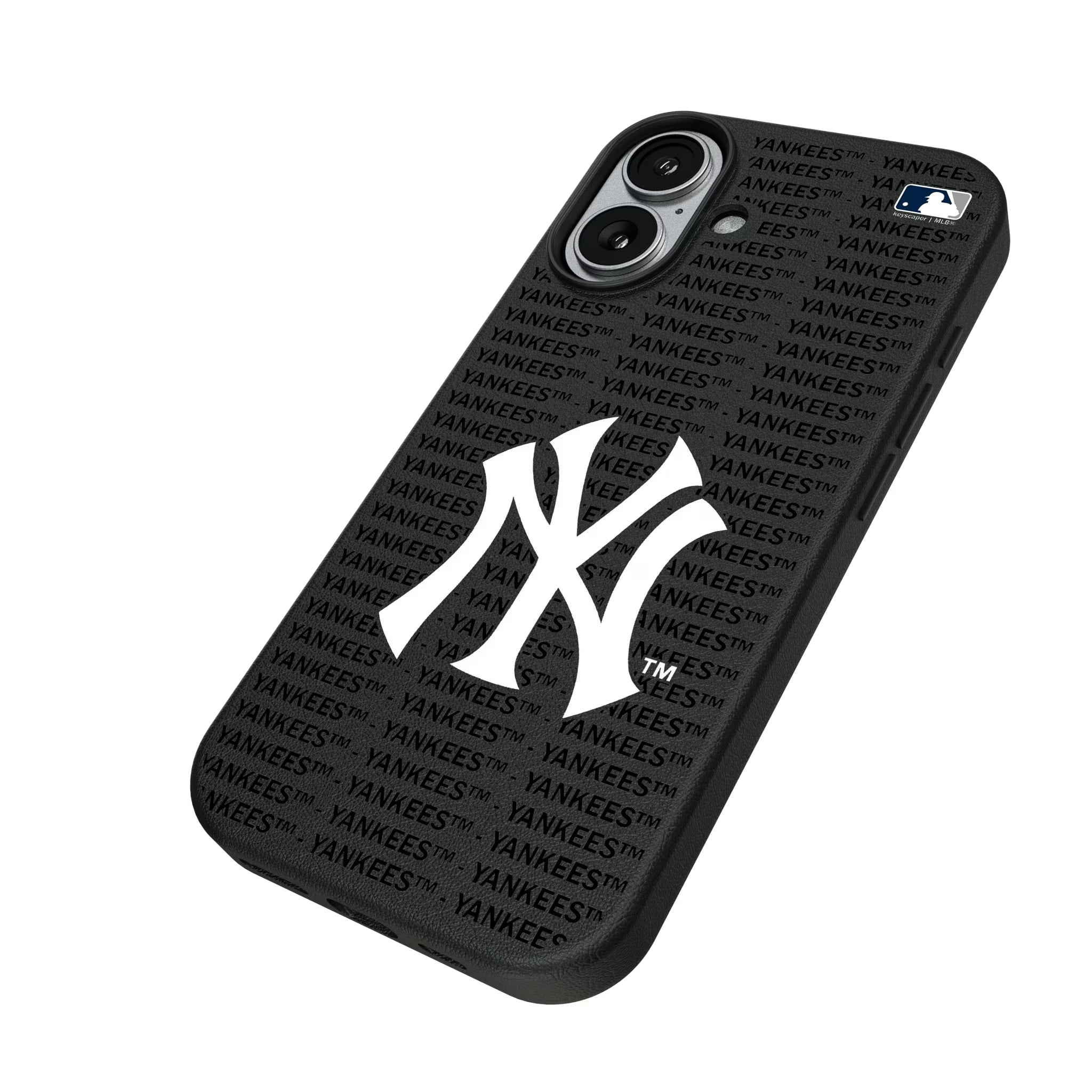 New York Yankees Text Backdrop iPhone MagSafe Compatible Phone Case for Apple iPhone - Isometric View#Device_iPhone 17