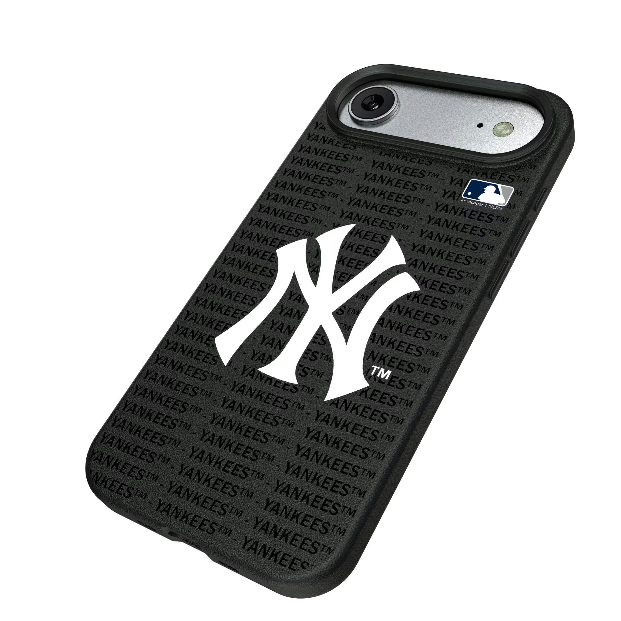 New York Yankees Text Backdrop iPhone MagSafe Compatible Phone Case for Apple iPhone - Isometric View#Device_iPhone Air