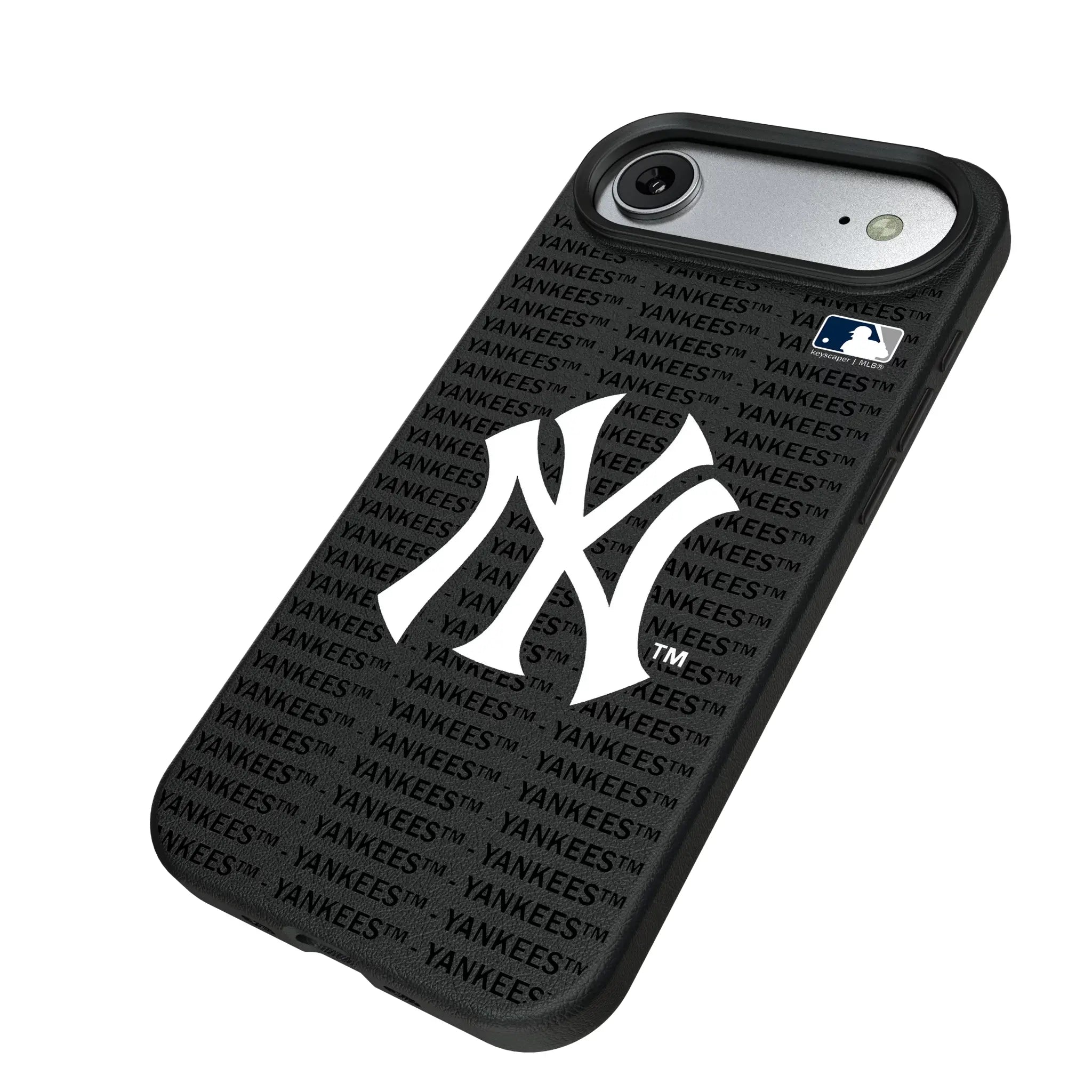 New York Yankees Text Backdrop iPhone MagSafe Compatible Phone Case for Apple iPhone - Isometric View#Device_iPhone Air