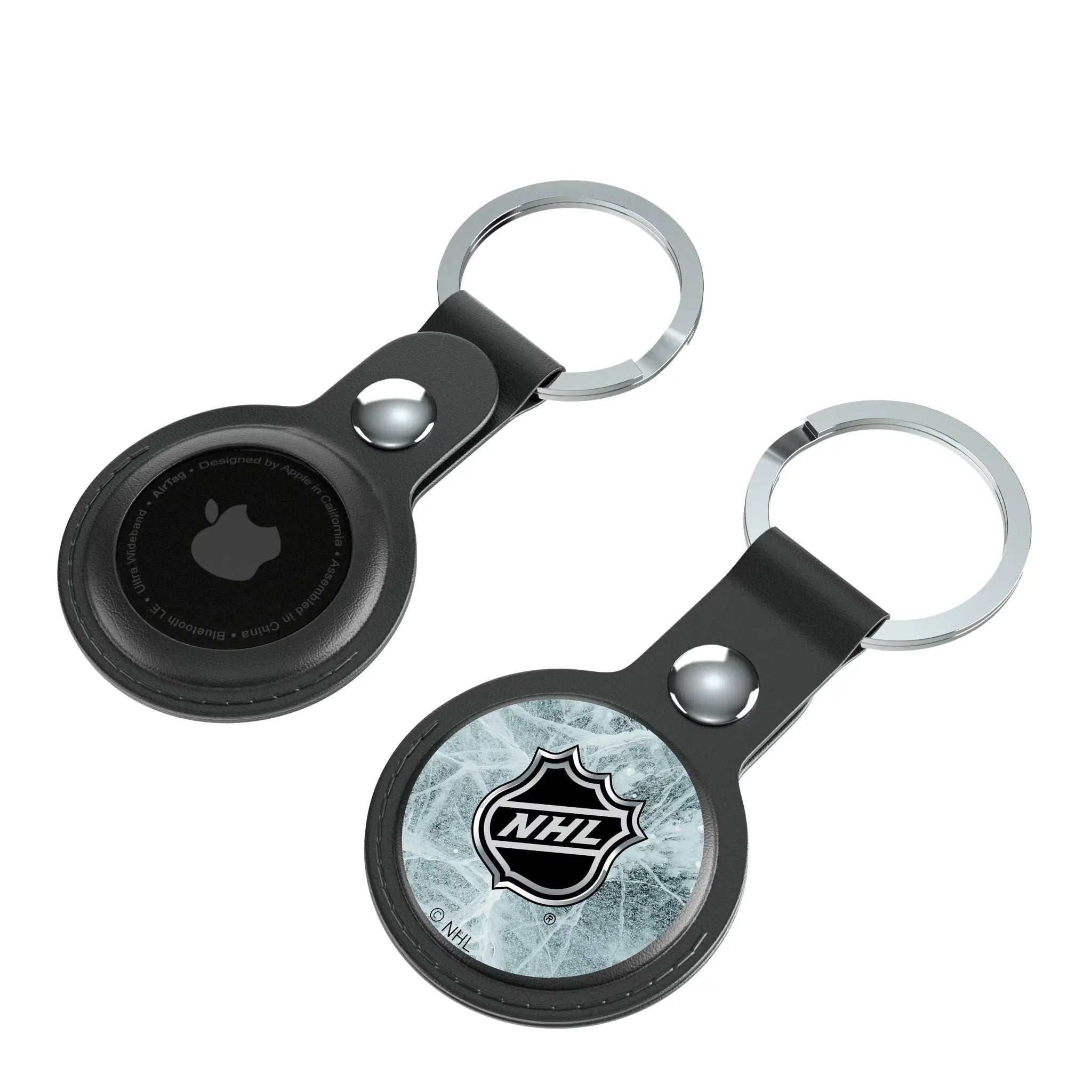 NHL BaseOne AirTag Black Airtag Holder 2-Pack - Isometric View