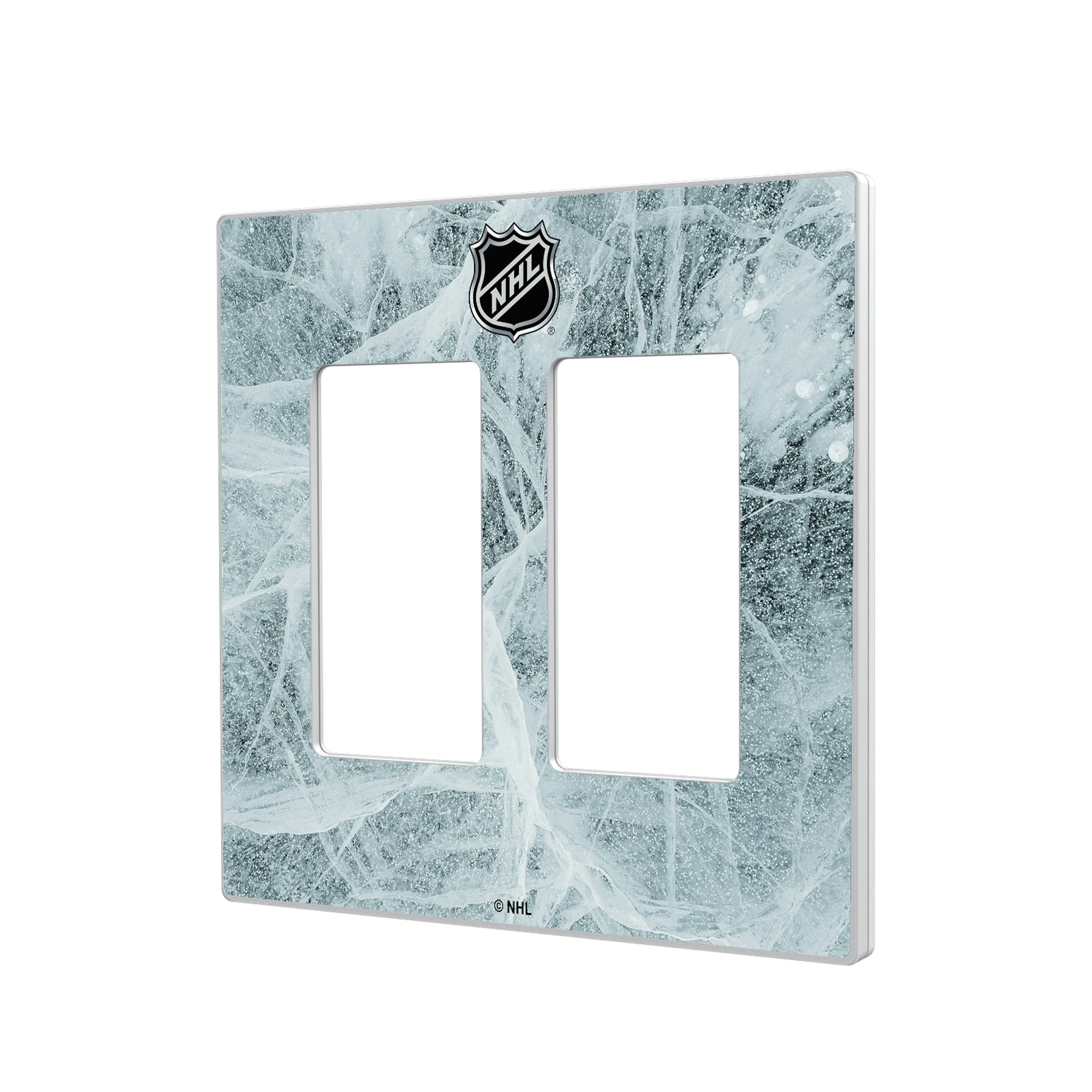 NHL BaseOne Hidden-Screw Light Switch Plate#Style_Double Rocker