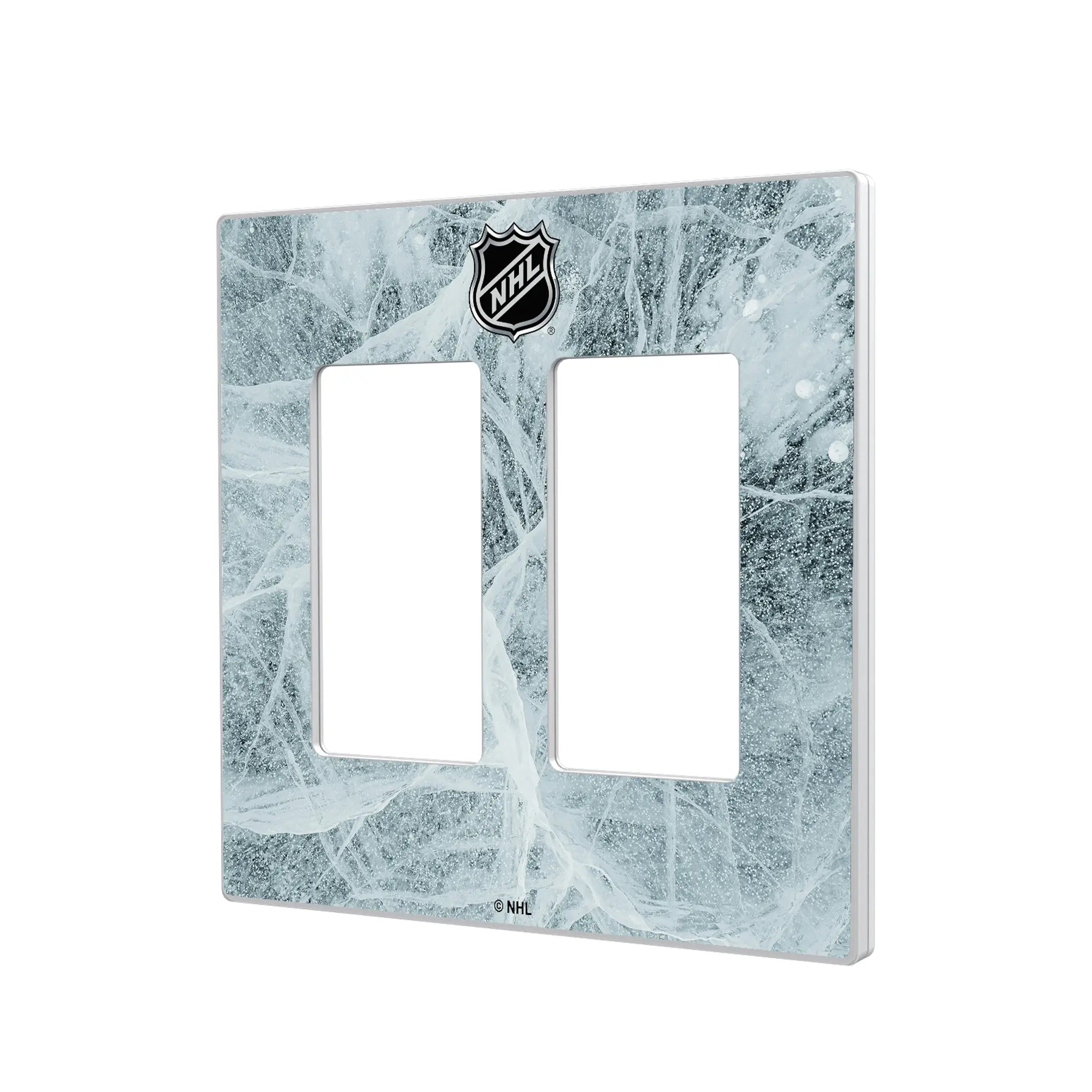 NHL BaseOne Hidden-Screw Light Switch Plate#Style_Double Rocker