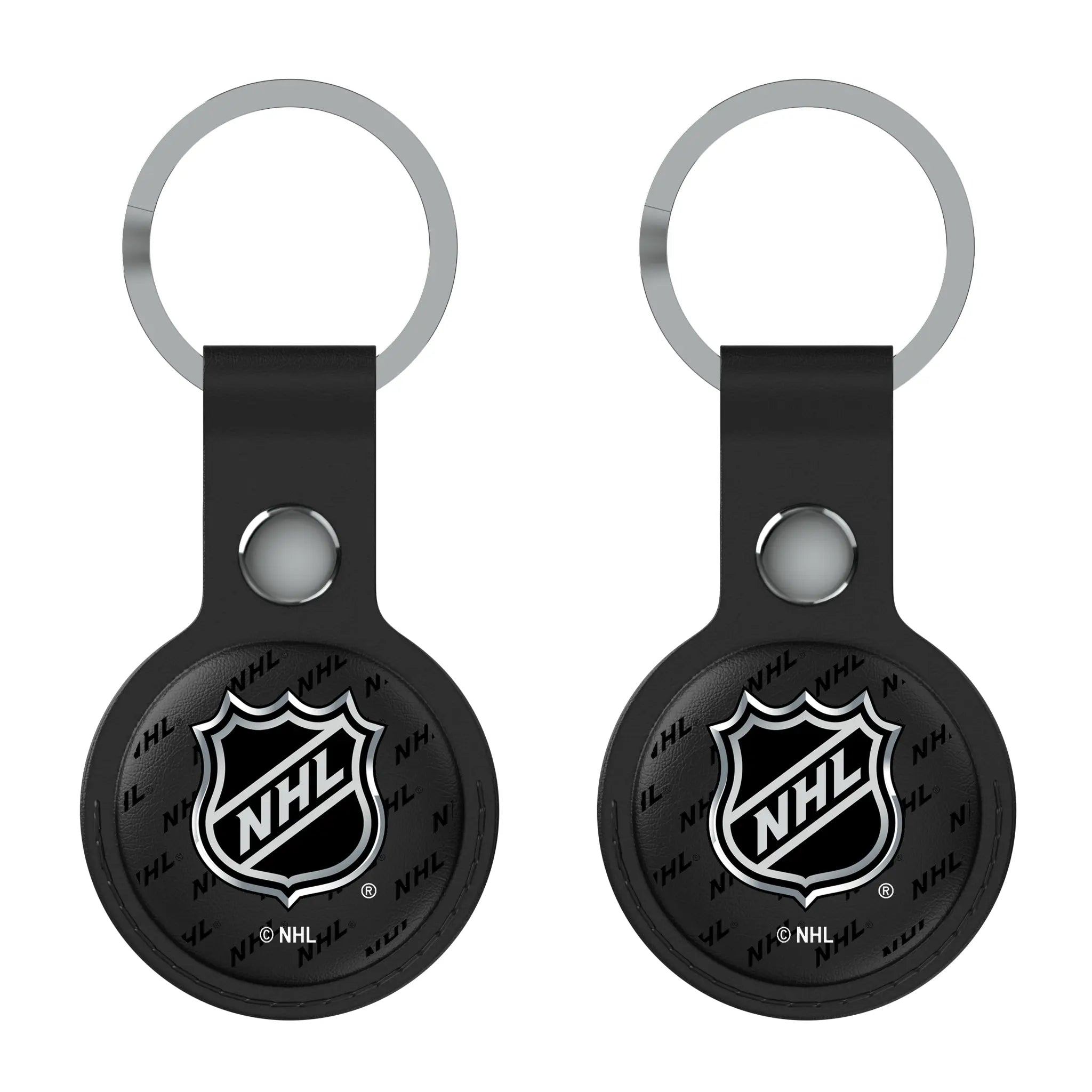 NHL Fashion Pattern AirTag Black Airtag Holder 2-Pack