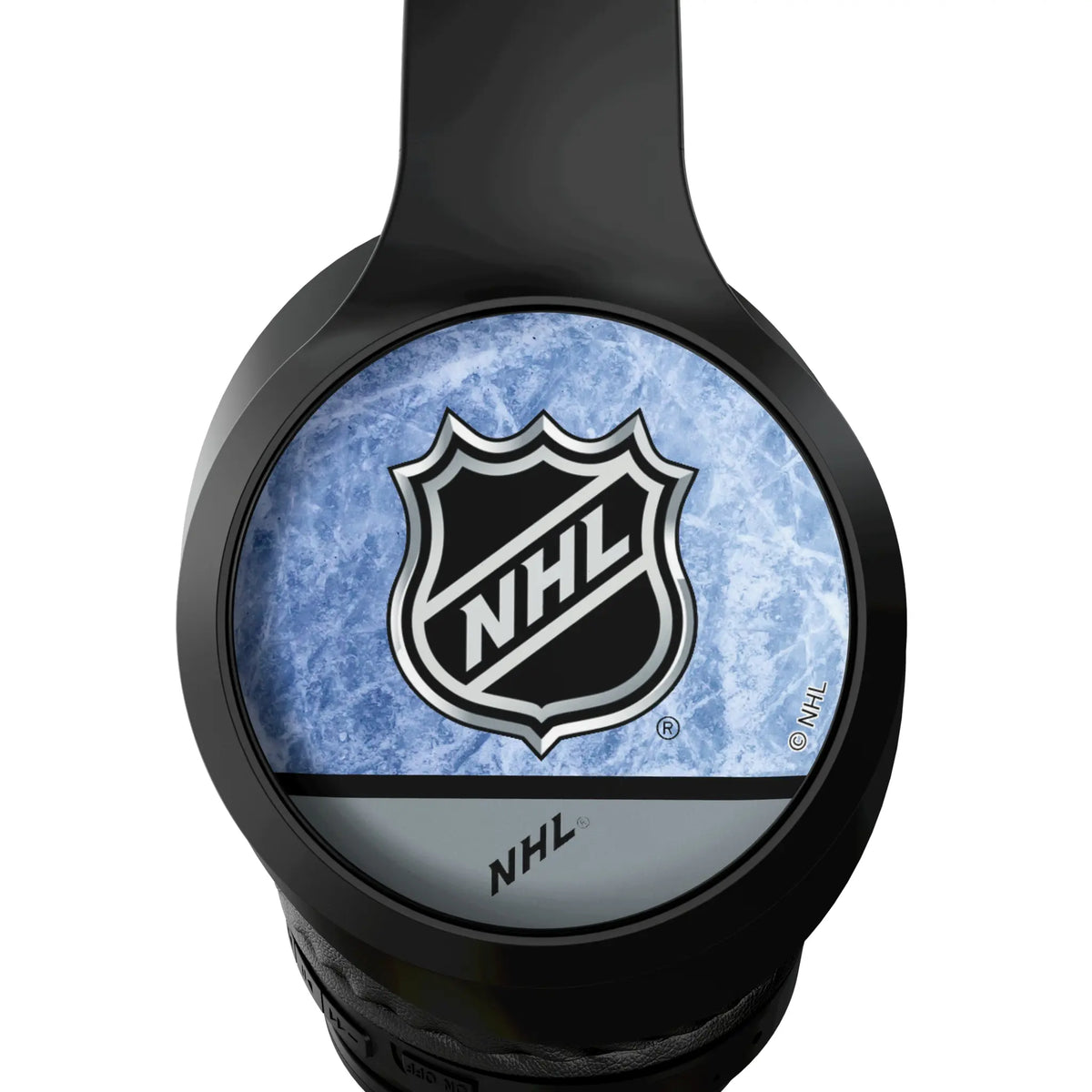 NHL Ice Wordmark Wireless Over-Ear Headphones With Case - Detail