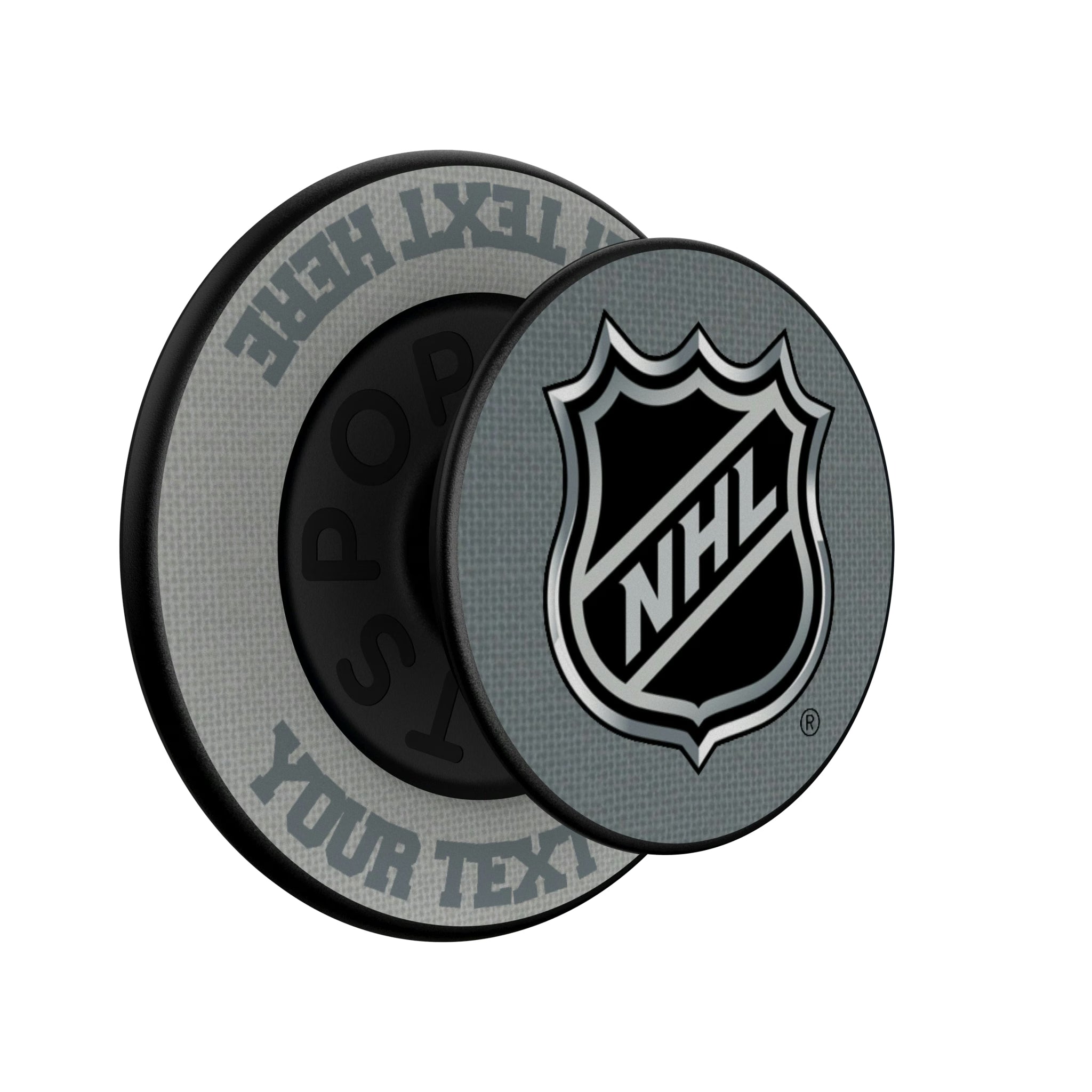 NHL Personalized Endzone Solid Popsockets Round Magnetic - Isometric View