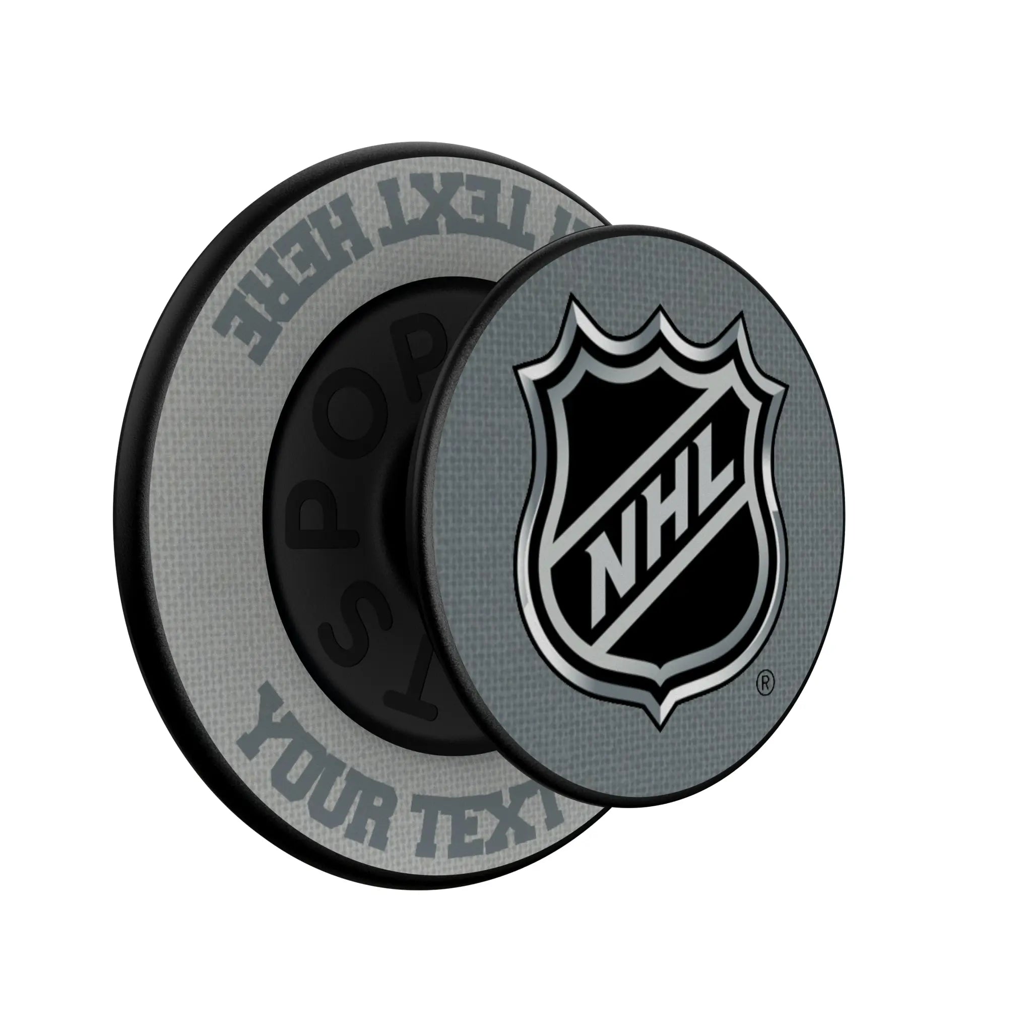NHL Personalized Endzone Solid Popsockets Round Magnetic - Isometric View