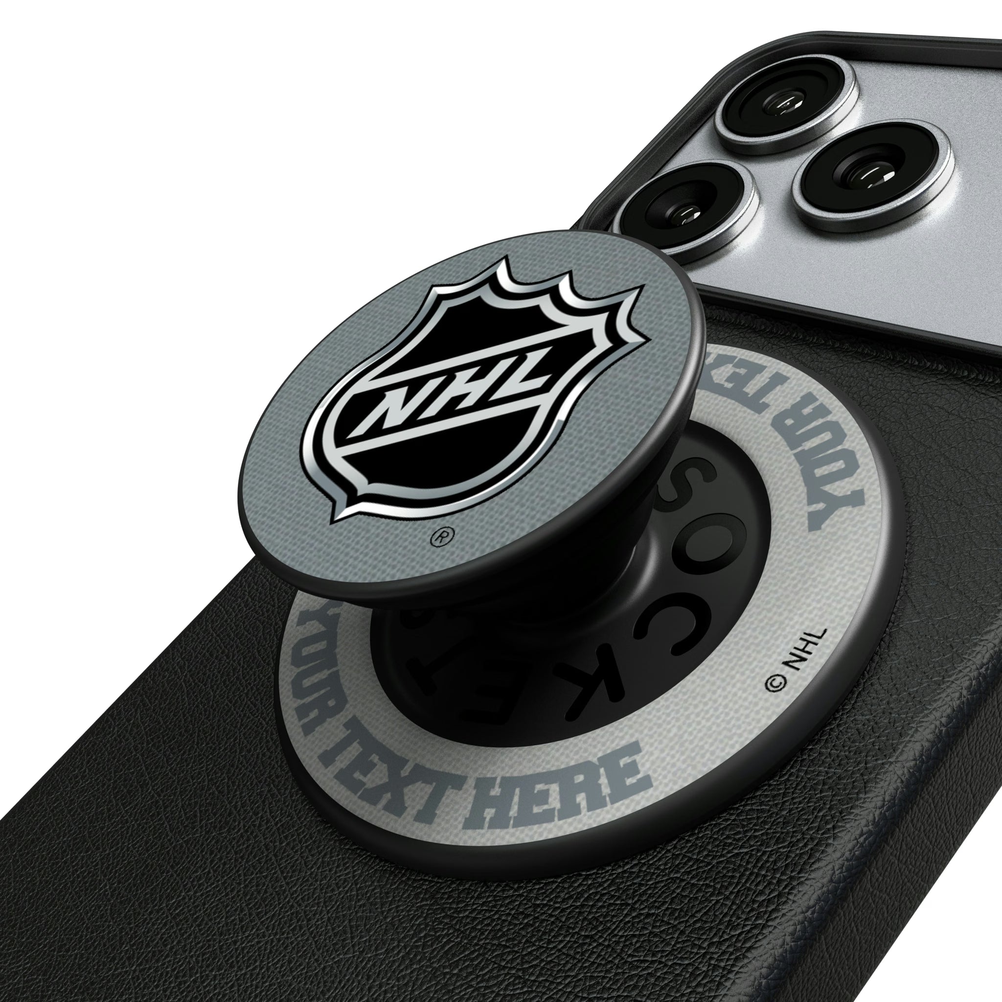 NHL Personalized Endzone Solid Popsockets Round Magnetic