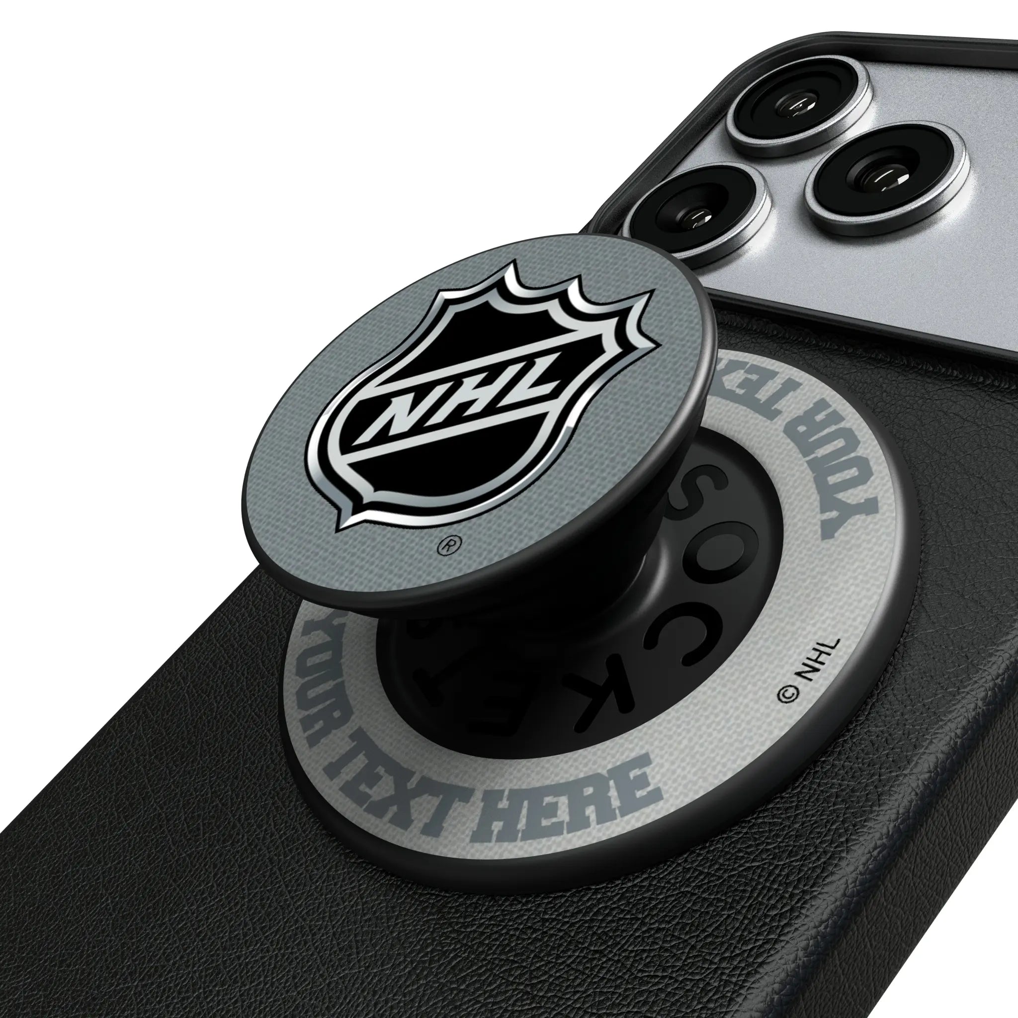 NHL Personalized Endzone Solid Popsockets Round Magnetic