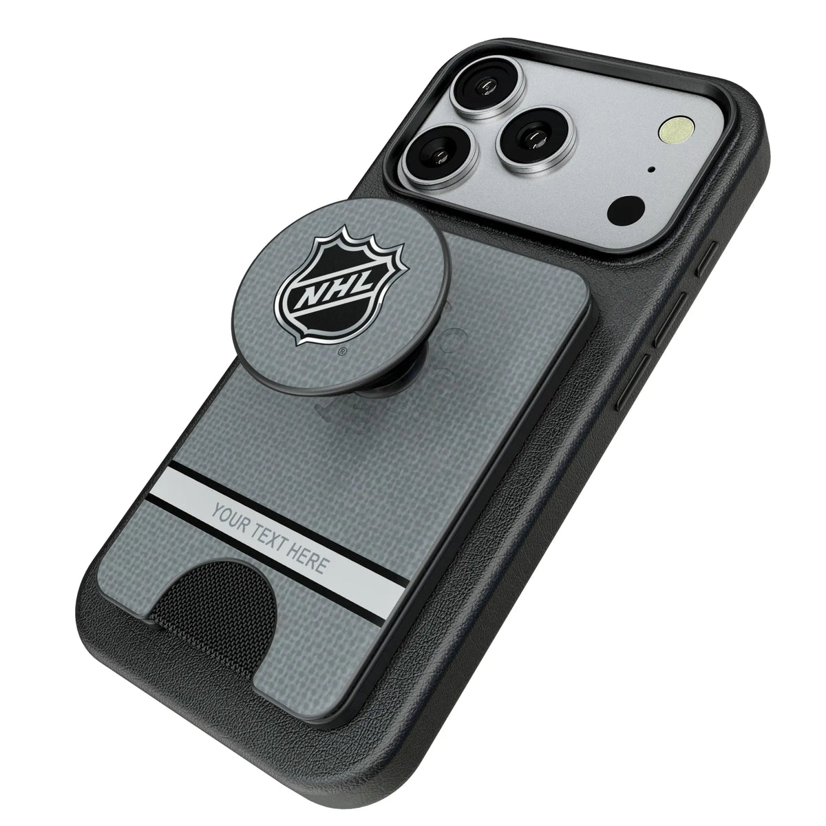 NHL Personalized Endzone Solid Popsockets Wallet Magnetic - Isometric View