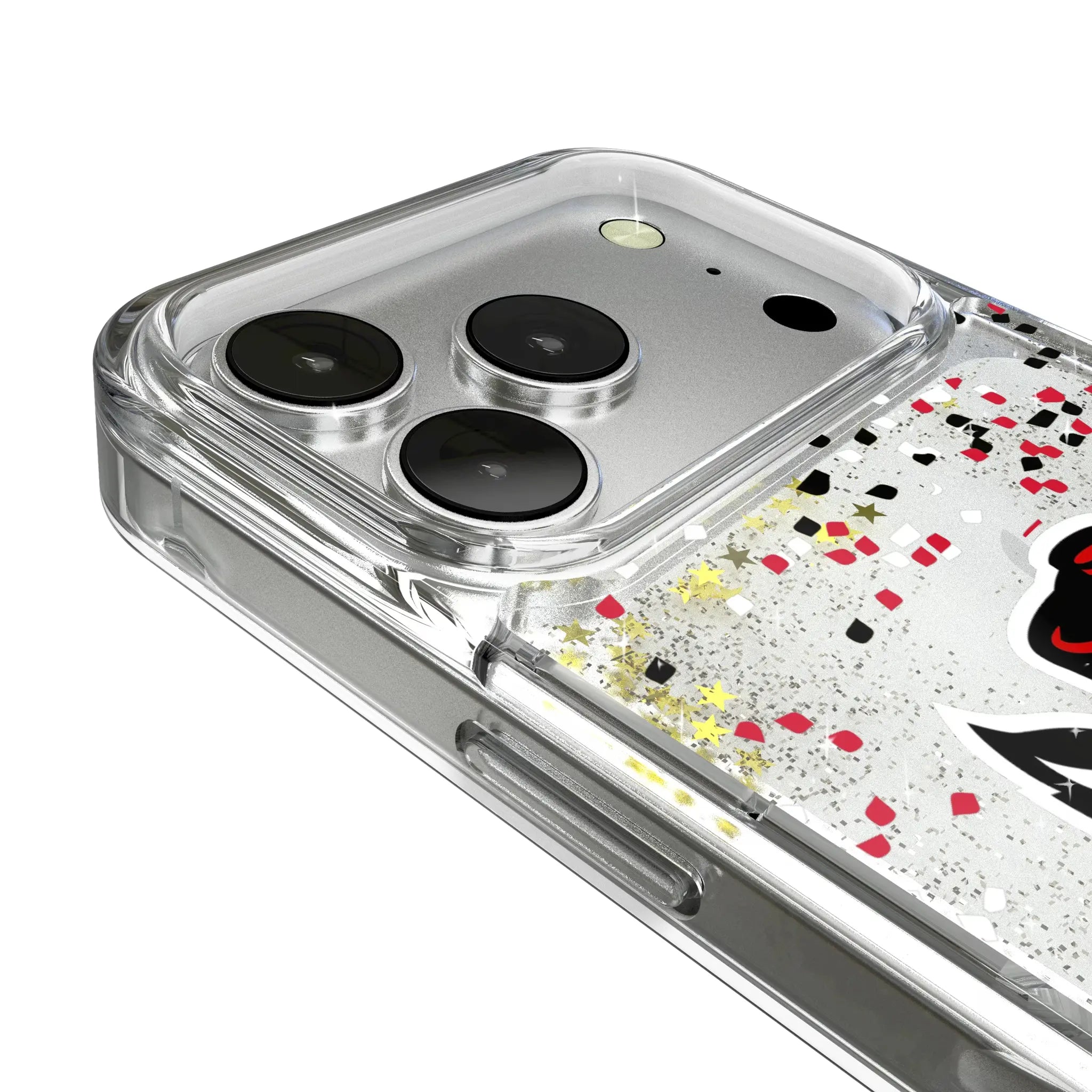 North Carolina State University Wolfpack Confetti iPhone Glitter Phone Case for Apple iPhone - Detail