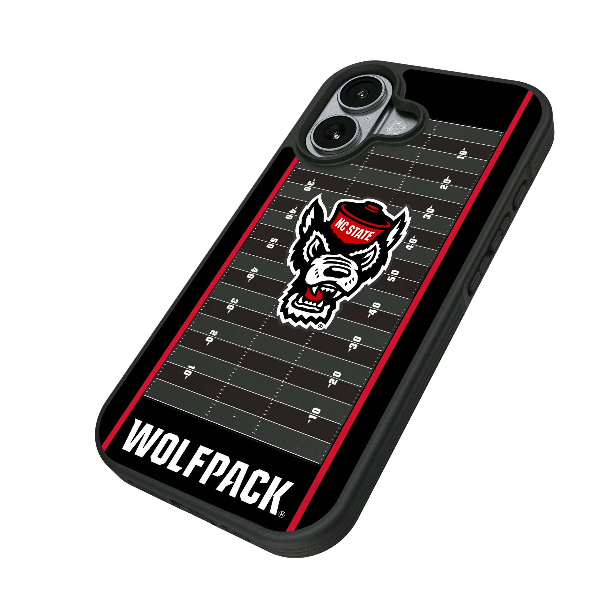 North Carolina State University Wolfpack Field iPhone Bump Phone Case for Apple iPhone - Isometric View#Device_iPhone 17