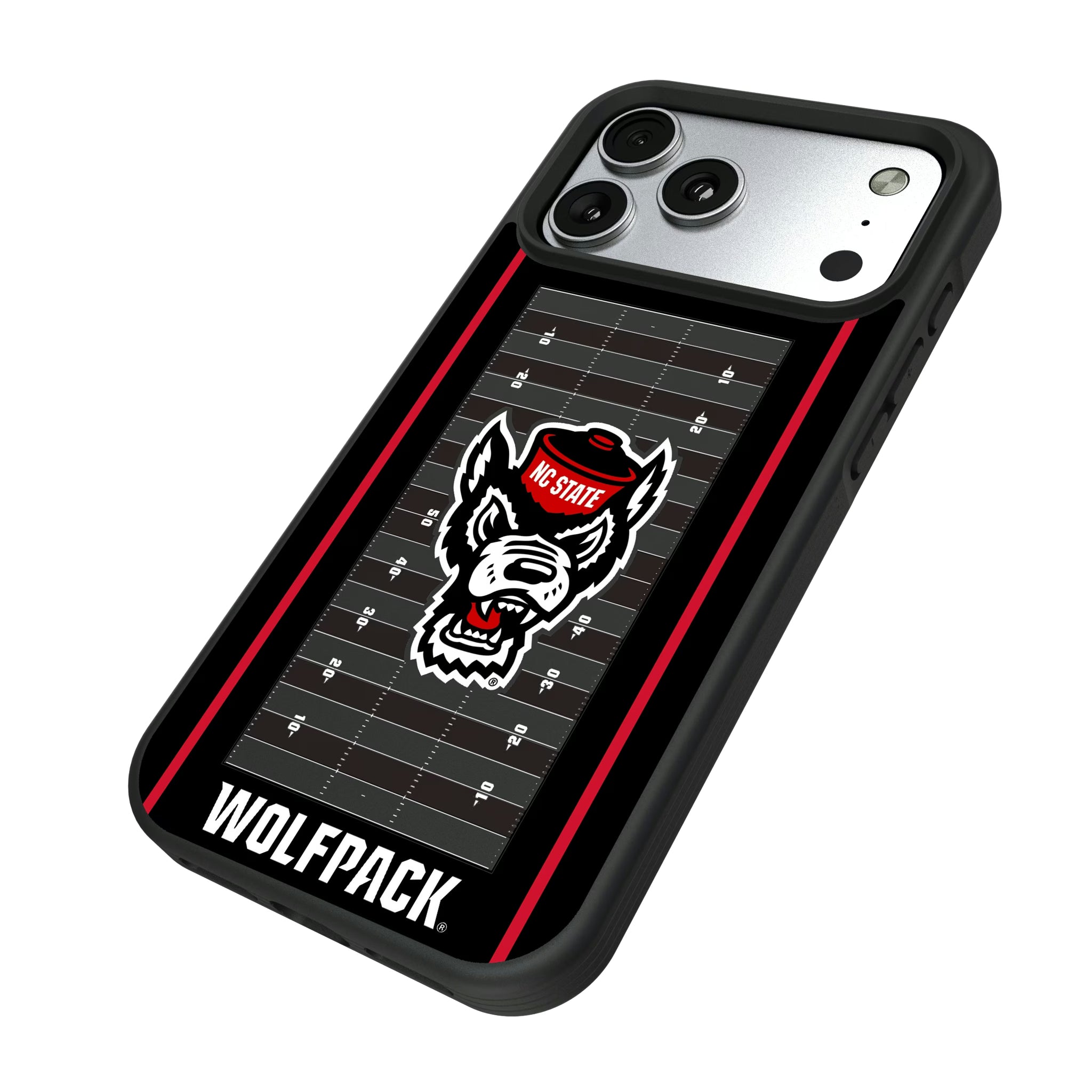 North Carolina State University Wolfpack Field iPhone Bump Phone Case for Apple iPhone - Isometric View#Device_iPhone 17 Pro Max