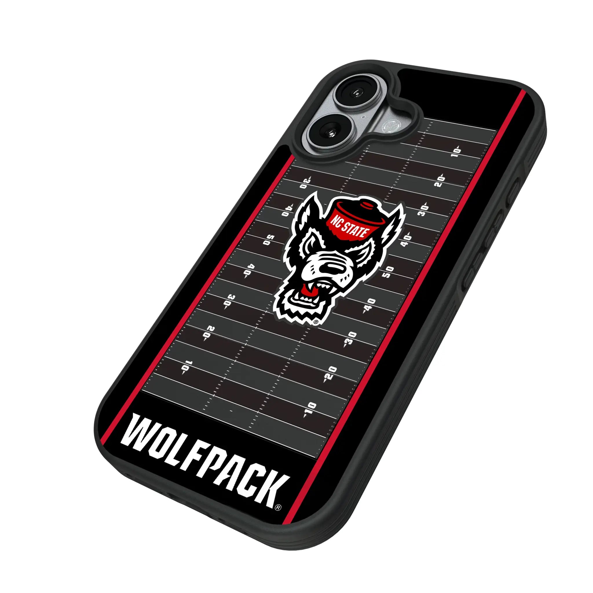 North Carolina State University Wolfpack Field iPhone Bump Phone Case for Apple iPhone - Isometric View#Device_iPhone 17