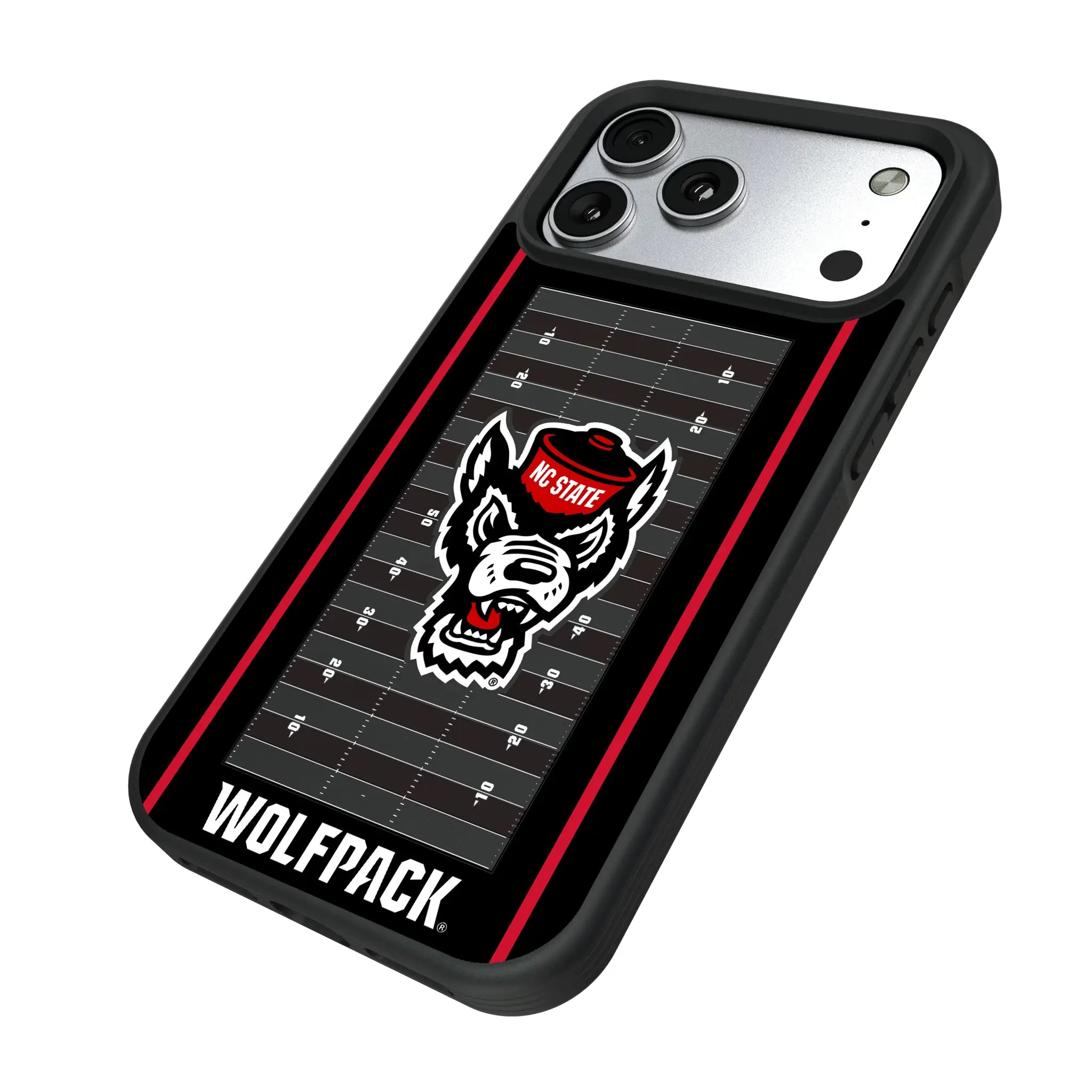 North Carolina State University Wolfpack Field iPhone Bump Phone Case for Apple iPhone - Isometric View#Device_iPhone 17 Pro Max