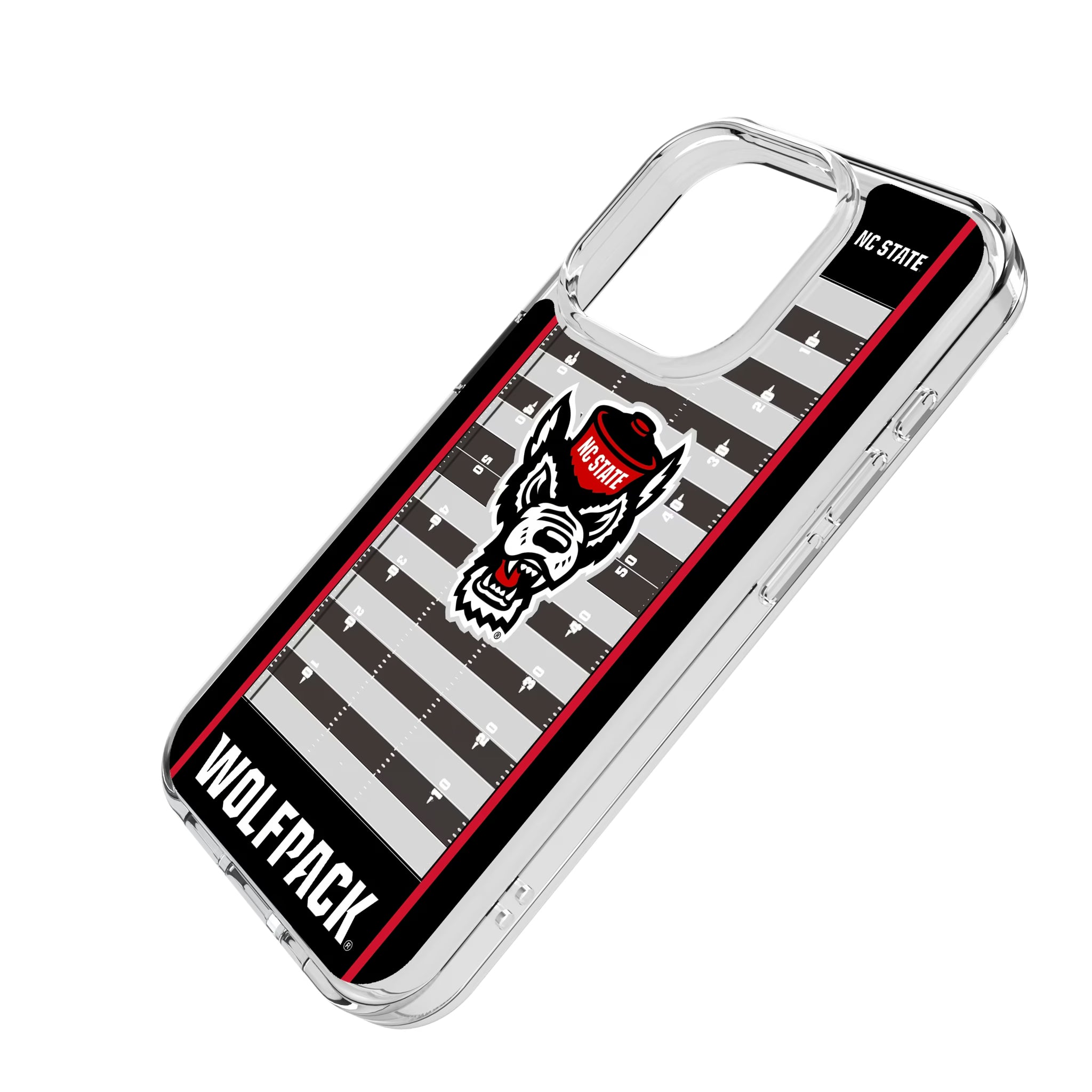 North Carolina State University Wolfpack Field iPhone Clear Phone Case for Apple iPhone - Isometric View