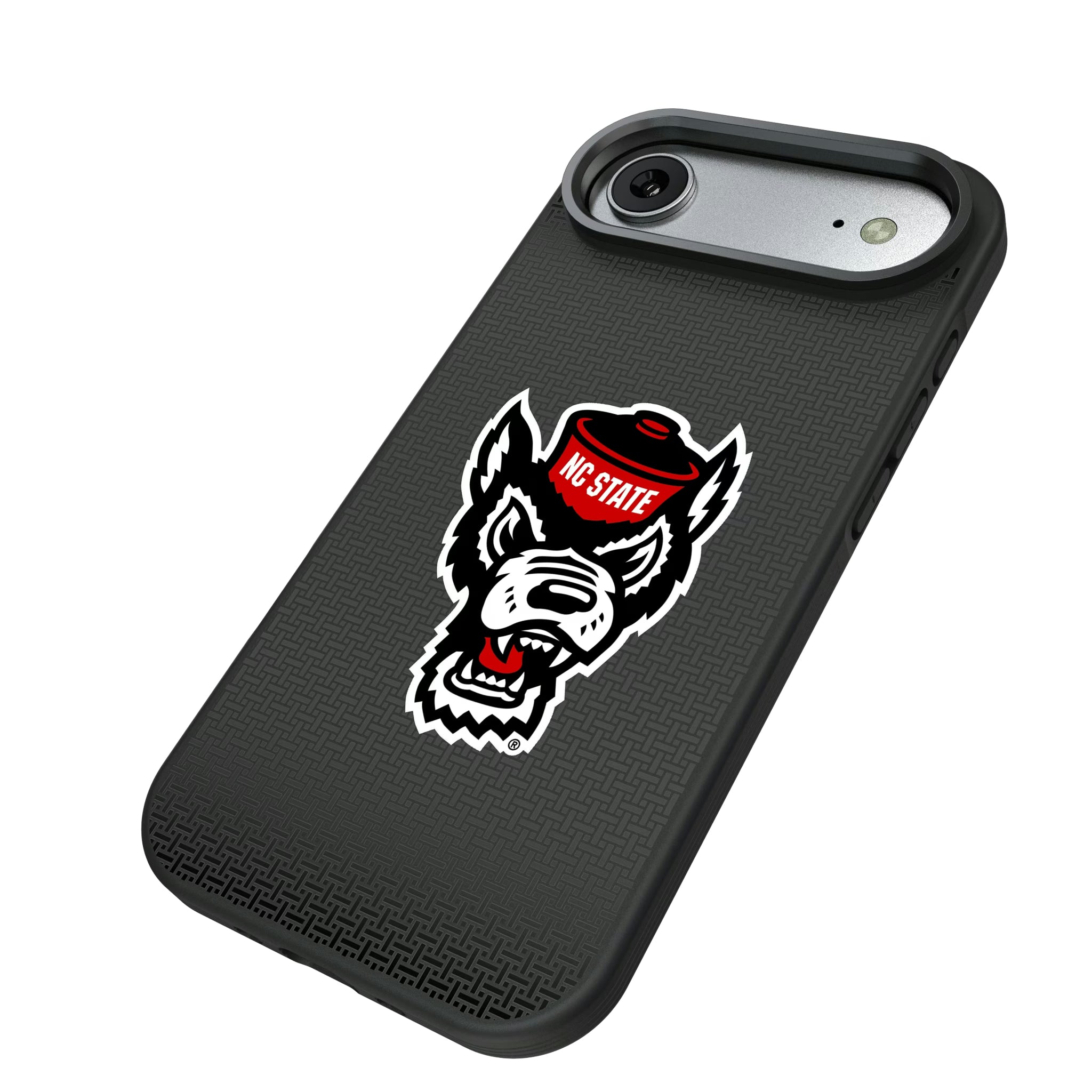 North Carolina State University Wolfpack Linen iPhone Bump Phone Case for Apple iPhone - Isometric View#Device_iPhone Air