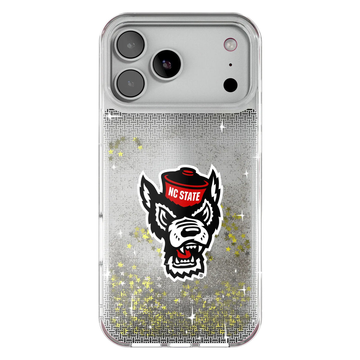 North Carolina State University Wolfpack Linen Glitter Phone Case for Apple iPhone
