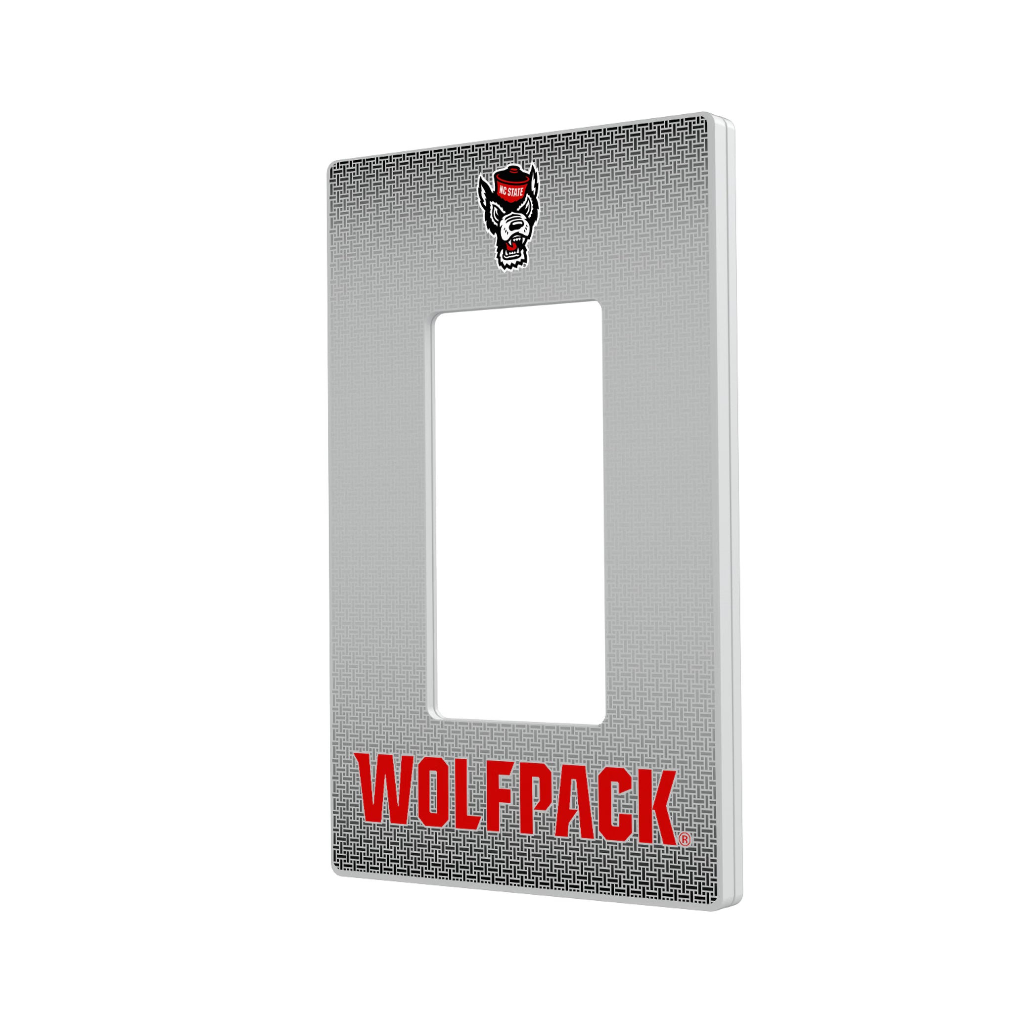 North Carolina State University Wolfpack Linen Hidden-Screw Light Switch Plate#Style_Single Rocker