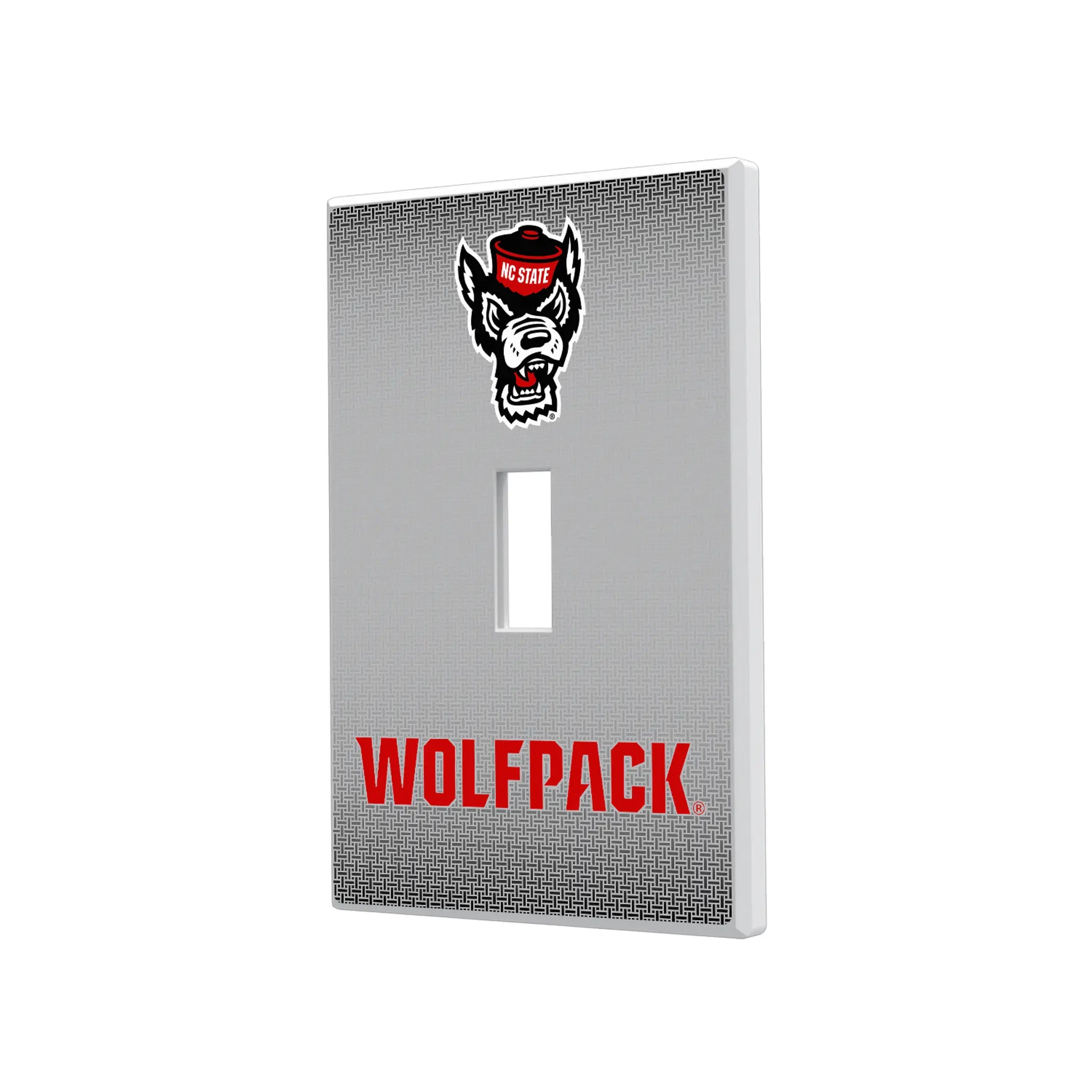 North Carolina State University Wolfpack Linen Hidden-Screw Light Switch Plate#Style_Single Toggle