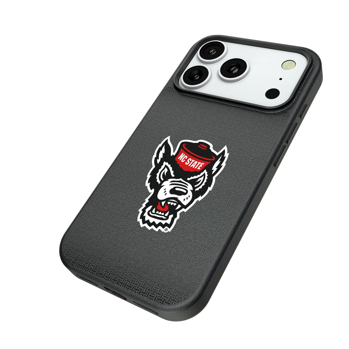 North Carolina State University Wolfpack Linen iPhone MagSafe Compatible Phone Case for Apple iPhone - Isometric View#Device_iPhone 18 Pro