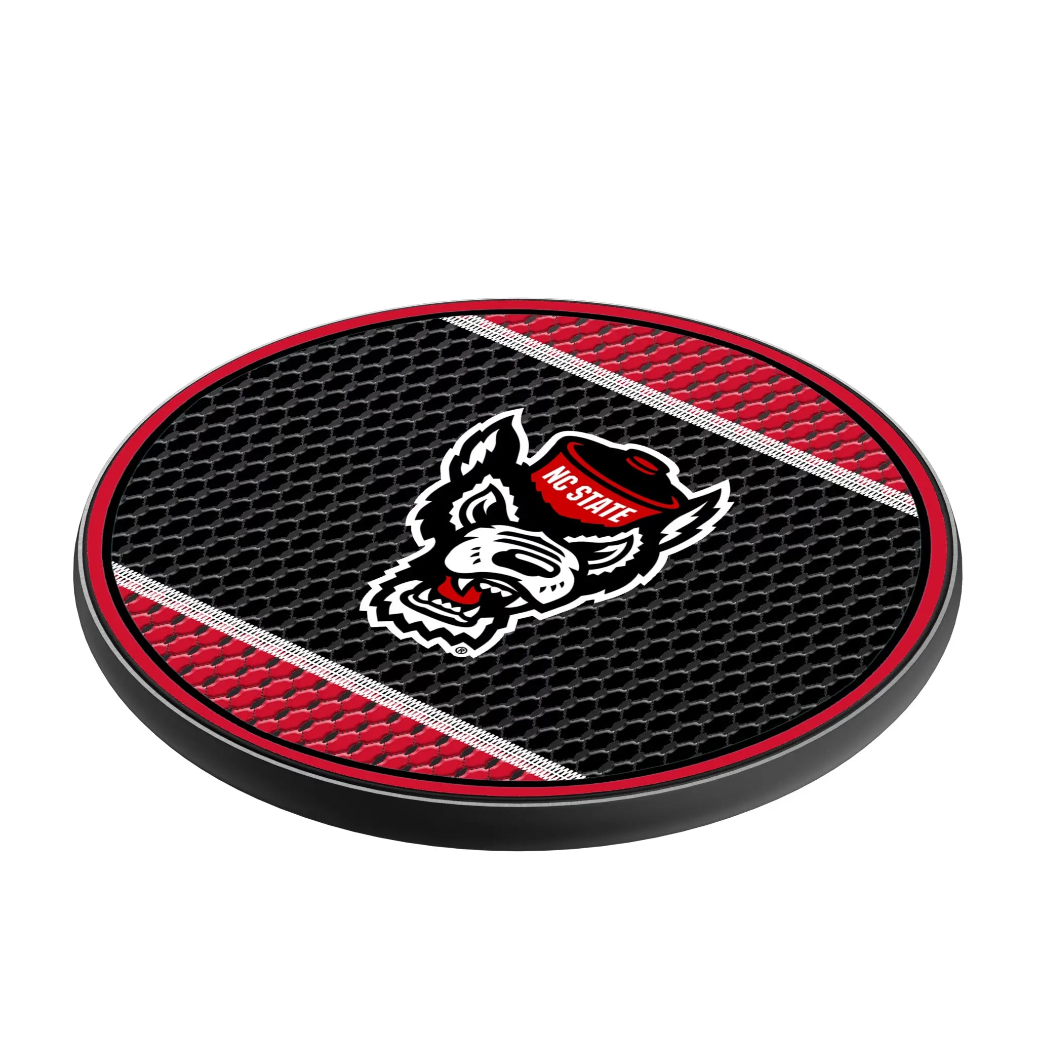 North Carolina State University Wolfpack Mesh 15-Watt Wireless Charger - Isometric View