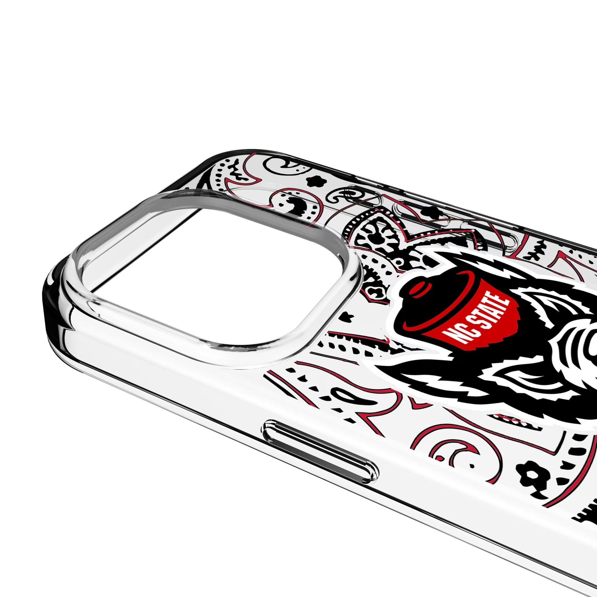 North Carolina State University Wolfpack Paisley iPhone Clear Phone Case for Apple iPhone - Detail