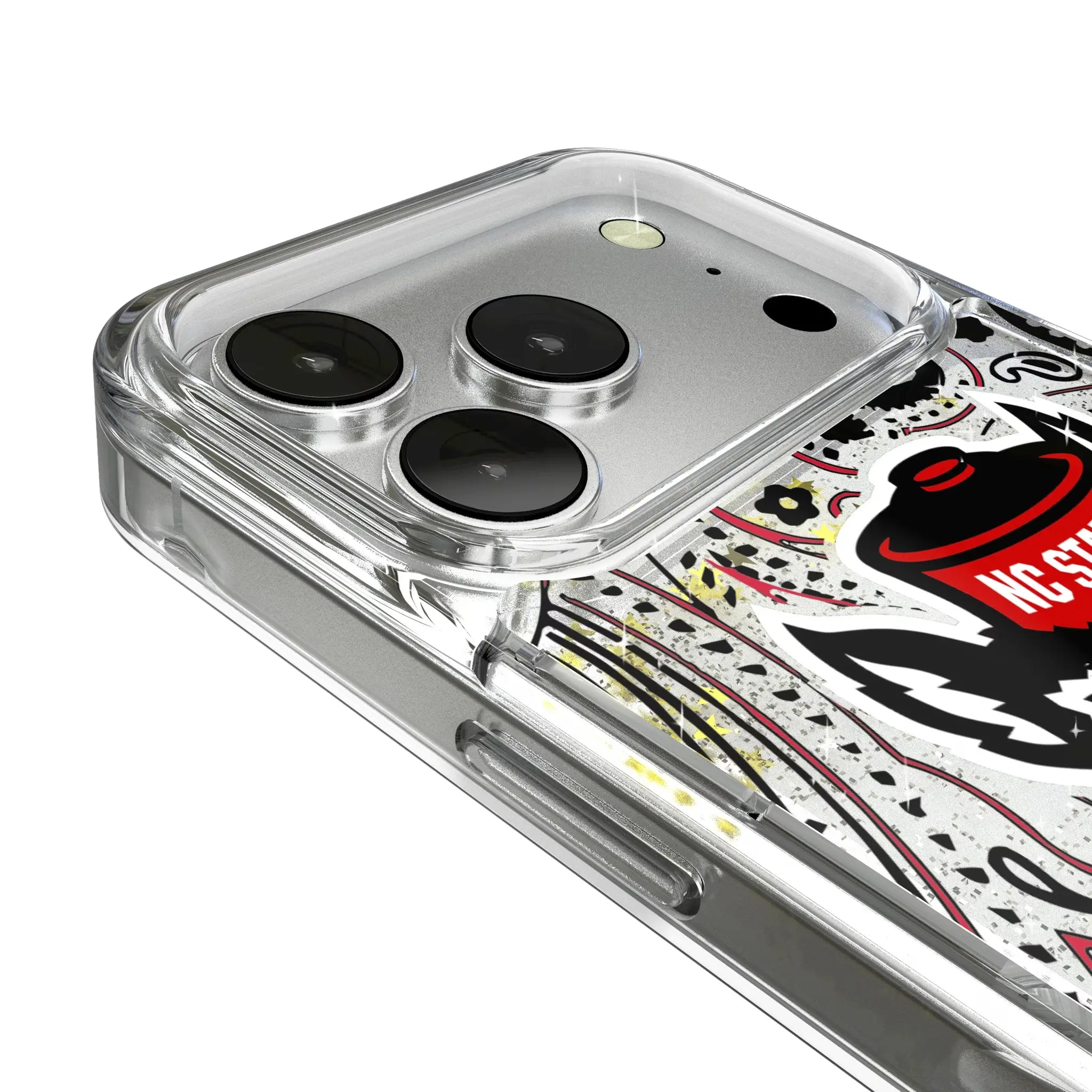 North Carolina State University Wolfpack Paisley iPhone Glitter Phone Case for Apple iPhone - Detail