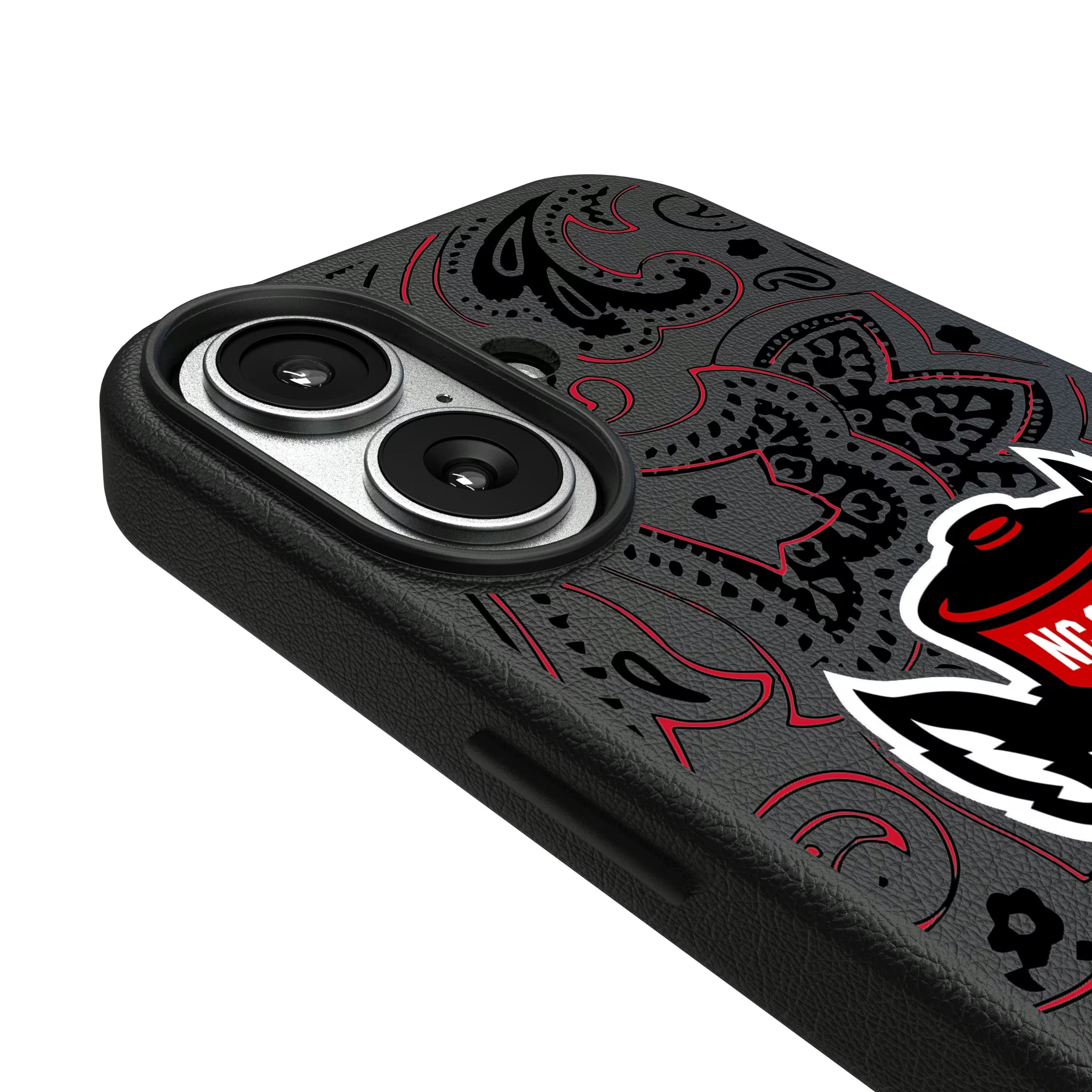 North Carolina State University Wolfpack Paisley iPhone MagSafe Compatible Phone Case for Apple iPhone - Detail#Device_iPhone 17