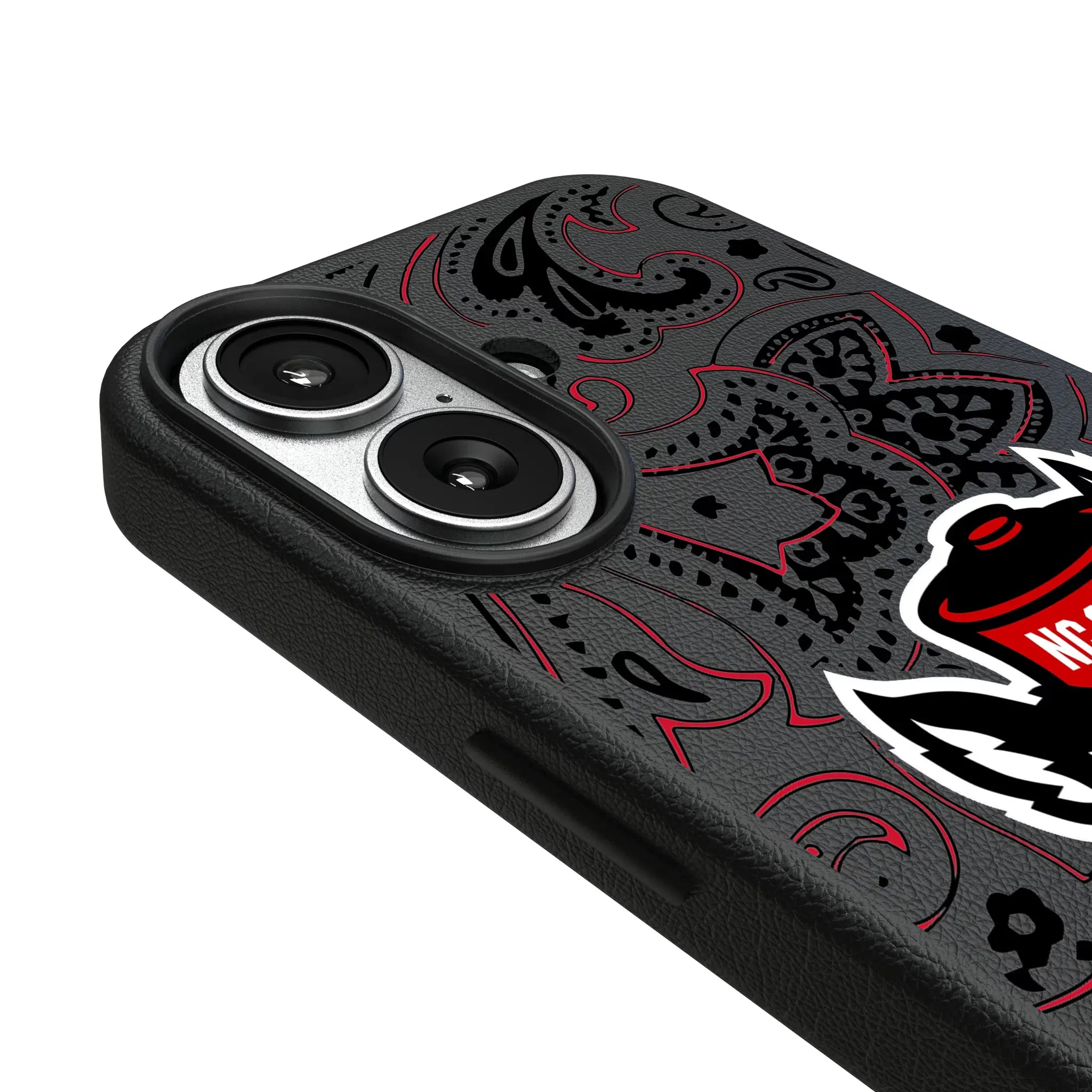 North Carolina State University Wolfpack Paisley iPhone MagSafe Compatible Phone Case for Apple iPhone - Detail#Device_iPhone 17