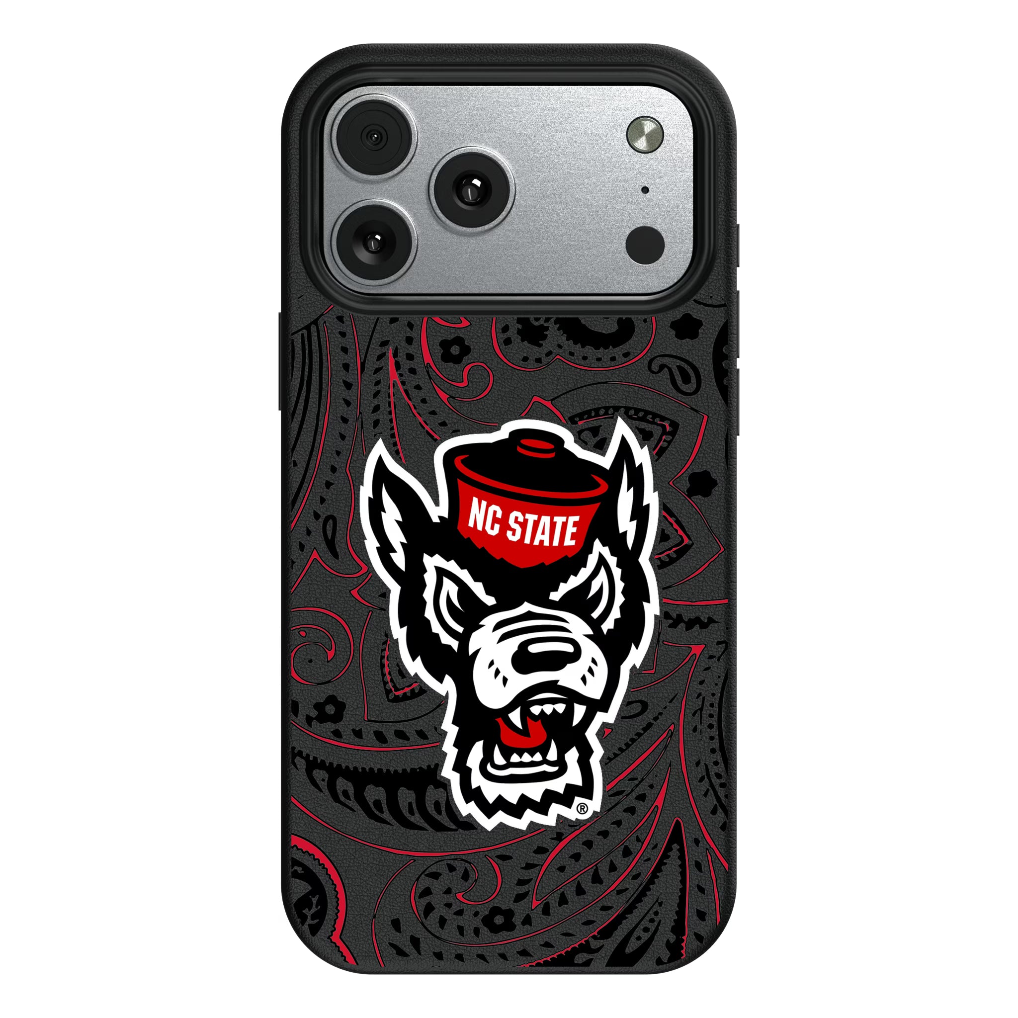 North Carolina State University Wolfpack Paisley iPhone MagSafe Compatible Phone Case for Apple iPhone#Device_iPhone 17 Pro Max