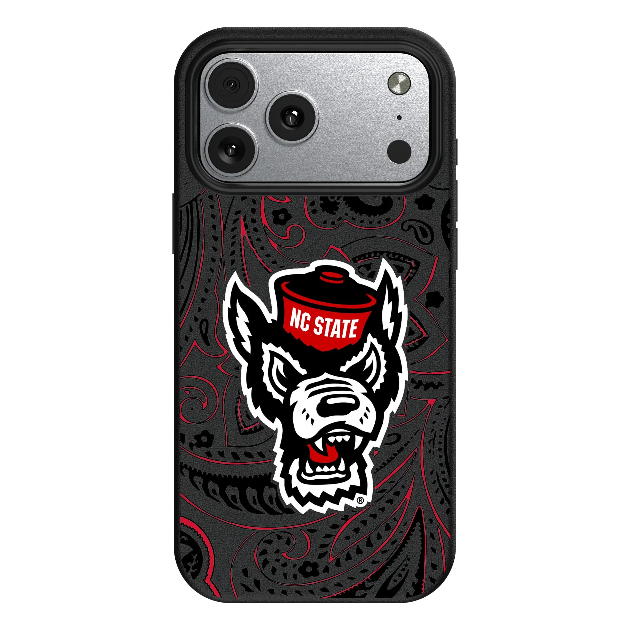 North Carolina State University Wolfpack Paisley iPhone MagSafe Compatible Phone Case for Apple iPhone#Device_iPhone 17 Pro Max