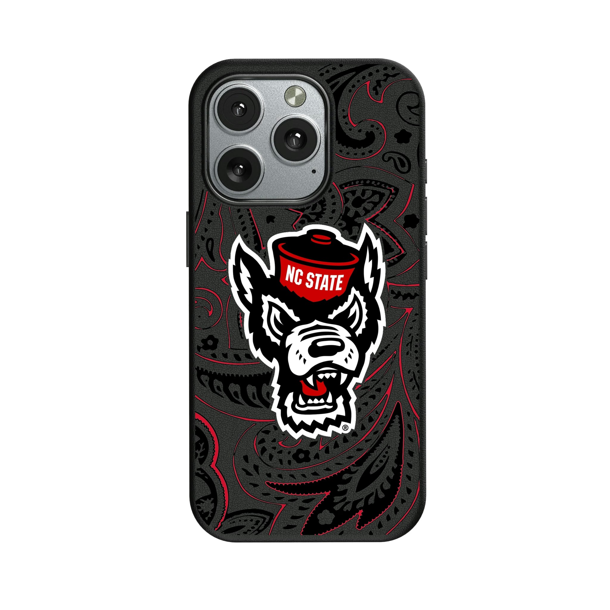 North Carolina State University Wolfpack Paisley iPhone MagSafe Compatible Phone Case for Apple iPhone