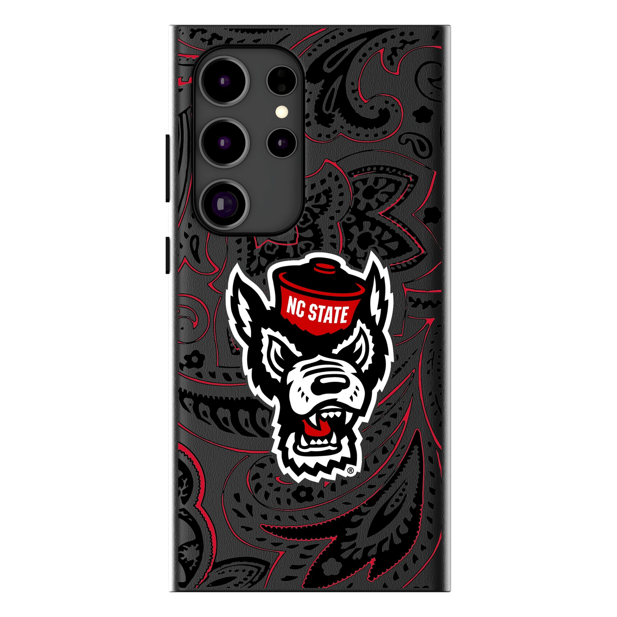 North Carolina State University Wolfpack Paisley Galaxy MagSafe Compatible Phone Case for Samsung Galaxy