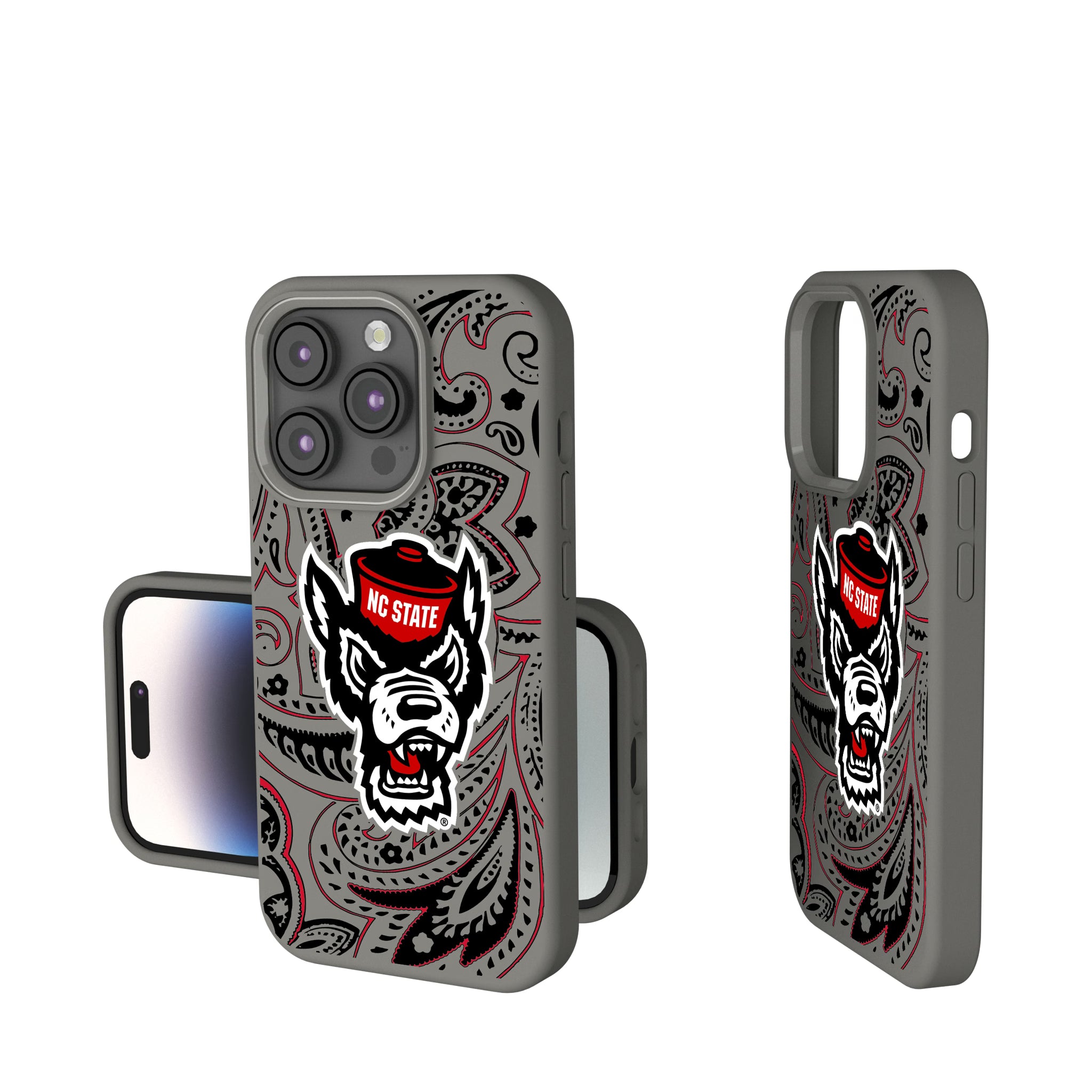 North Carolina State University Wolfpack Paisley iPhone Soft Touch Phone Case for Apple iPhone