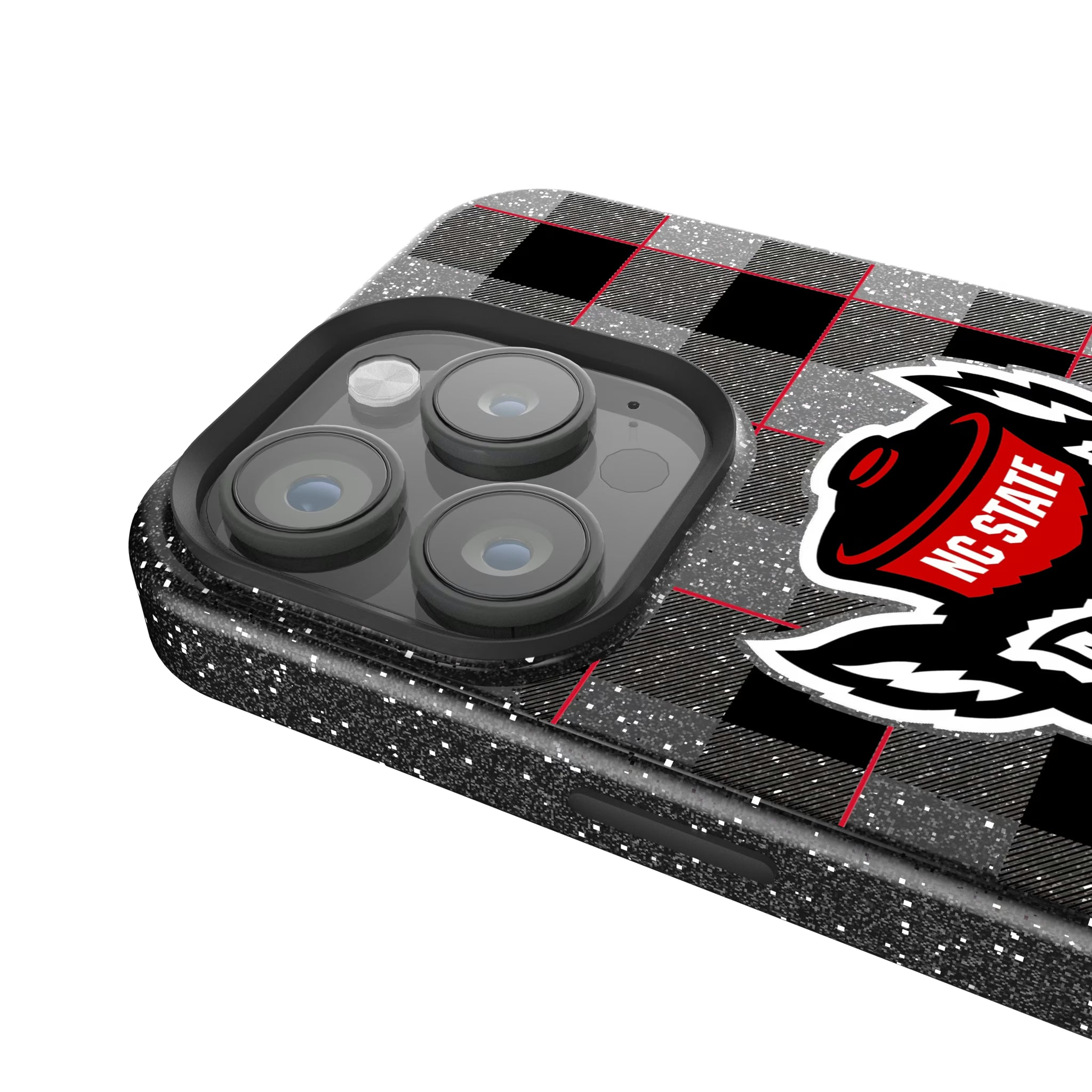 North Carolina State University Wolfpack Plaid iPhone Bling Phone Case for Apple iPhone - Detail