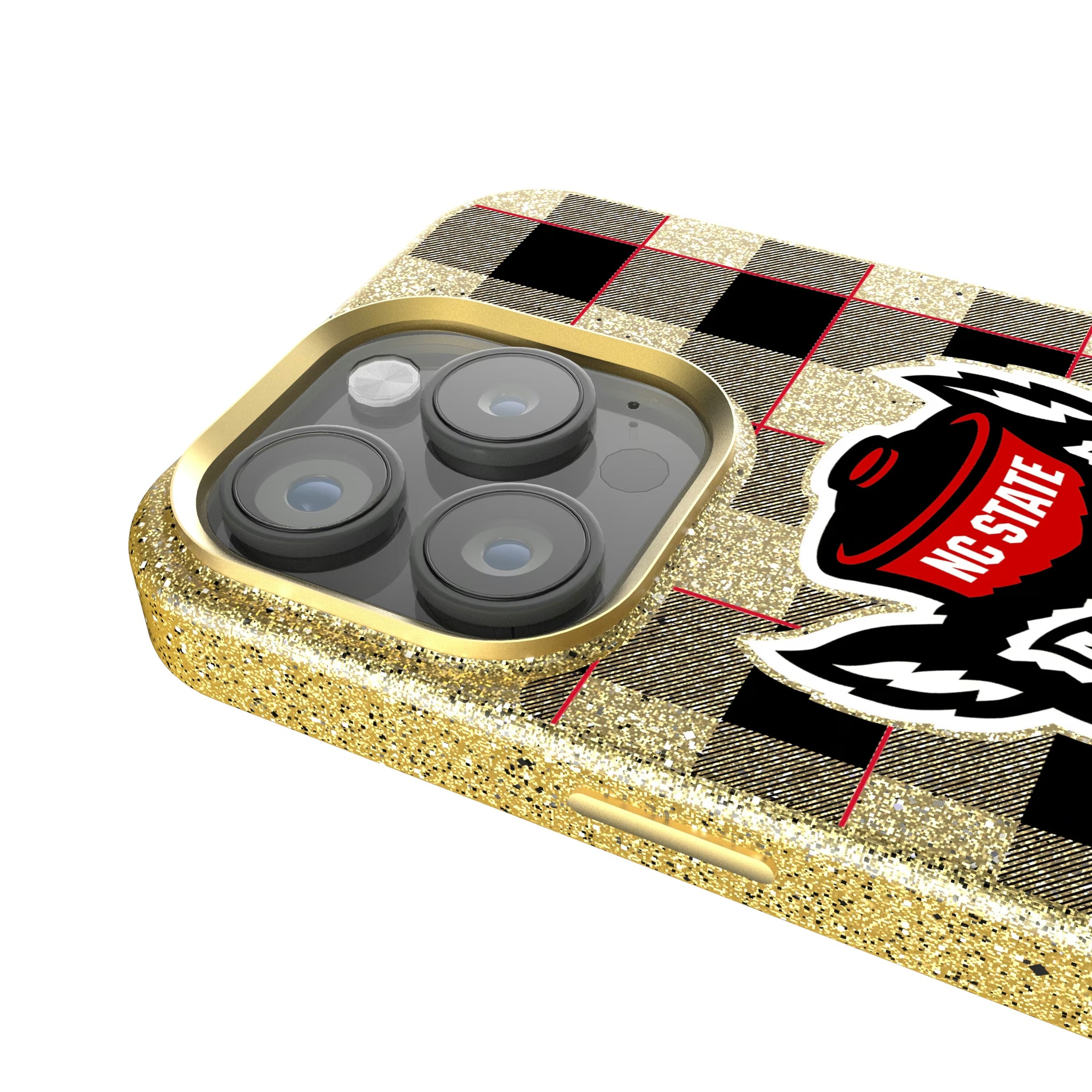 North Carolina State University Wolfpack Plaid iPhone Bling Phone Case for Apple iPhone - Detail