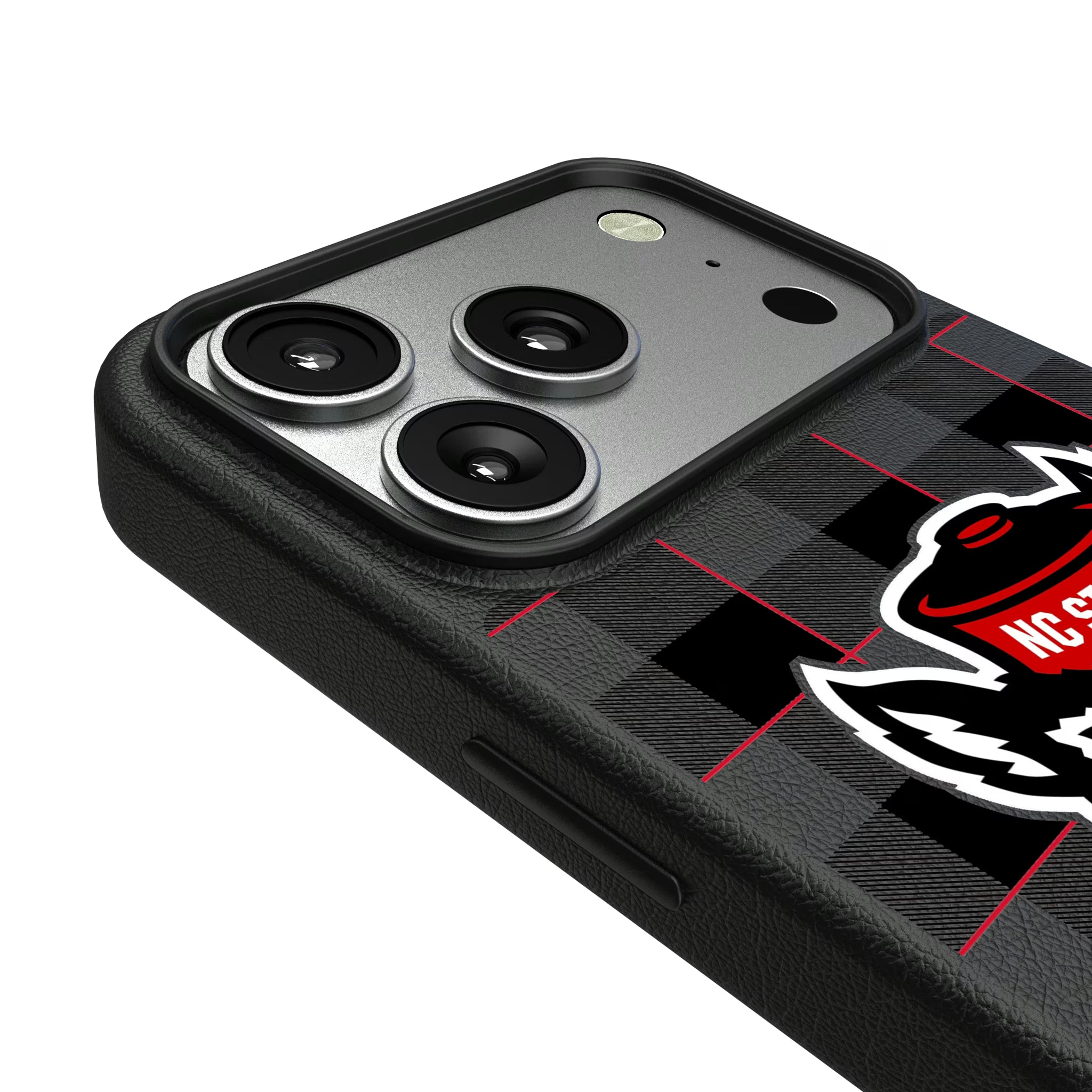 North Carolina State University Wolfpack Plaid iPhone MagSafe Compatible Phone Case for Apple iPhone - Detail#Device_iPhone 17 Pro