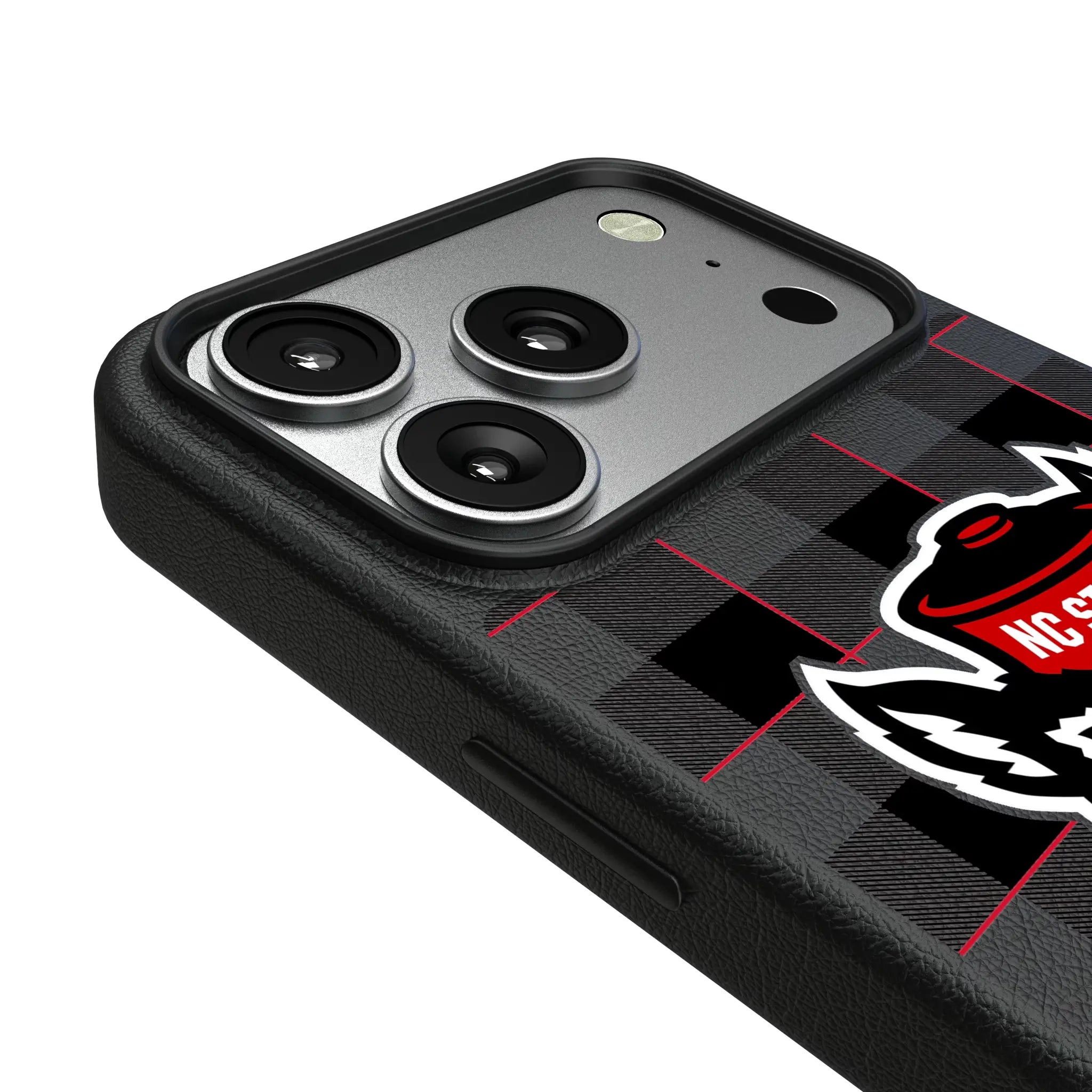 North Carolina State University Wolfpack Plaid iPhone MagSafe Compatible Phone Case for Apple iPhone - Detail#Device_iPhone 17 Pro
