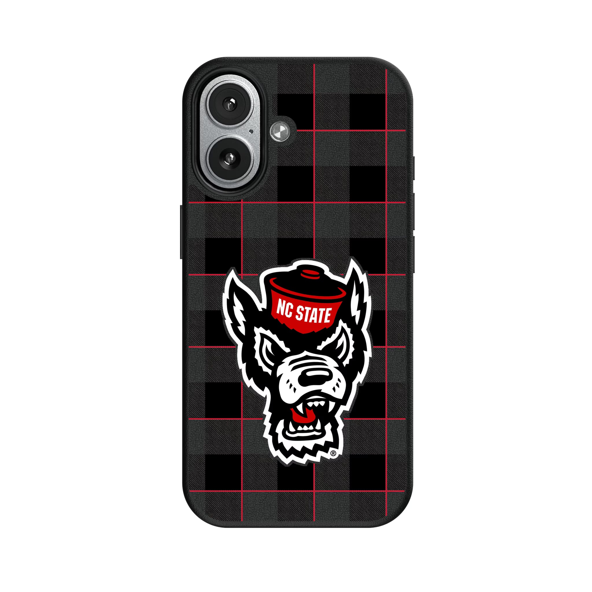 North Carolina State University Wolfpack Plaid iPhone MagSafe Compatible Phone Case for Apple iPhone#Device_iPhone 17