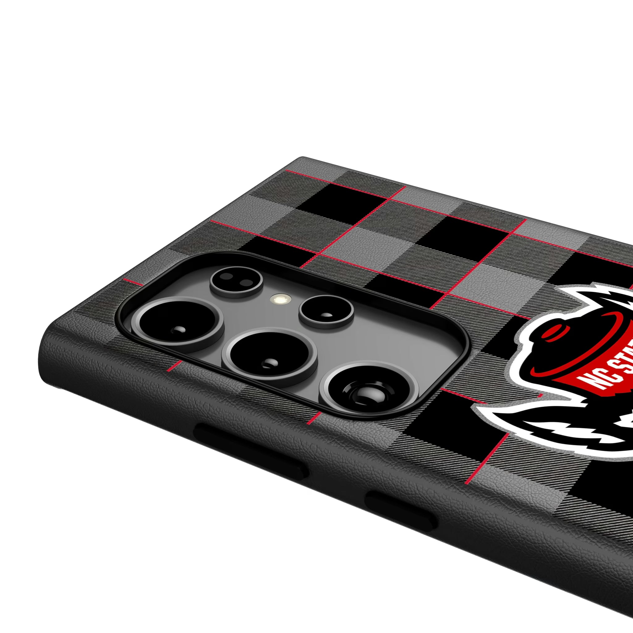 North Carolina State University Wolfpack Plaid Galaxy MagSafe Compatible Phone Case for Samsung Galaxy - Detail