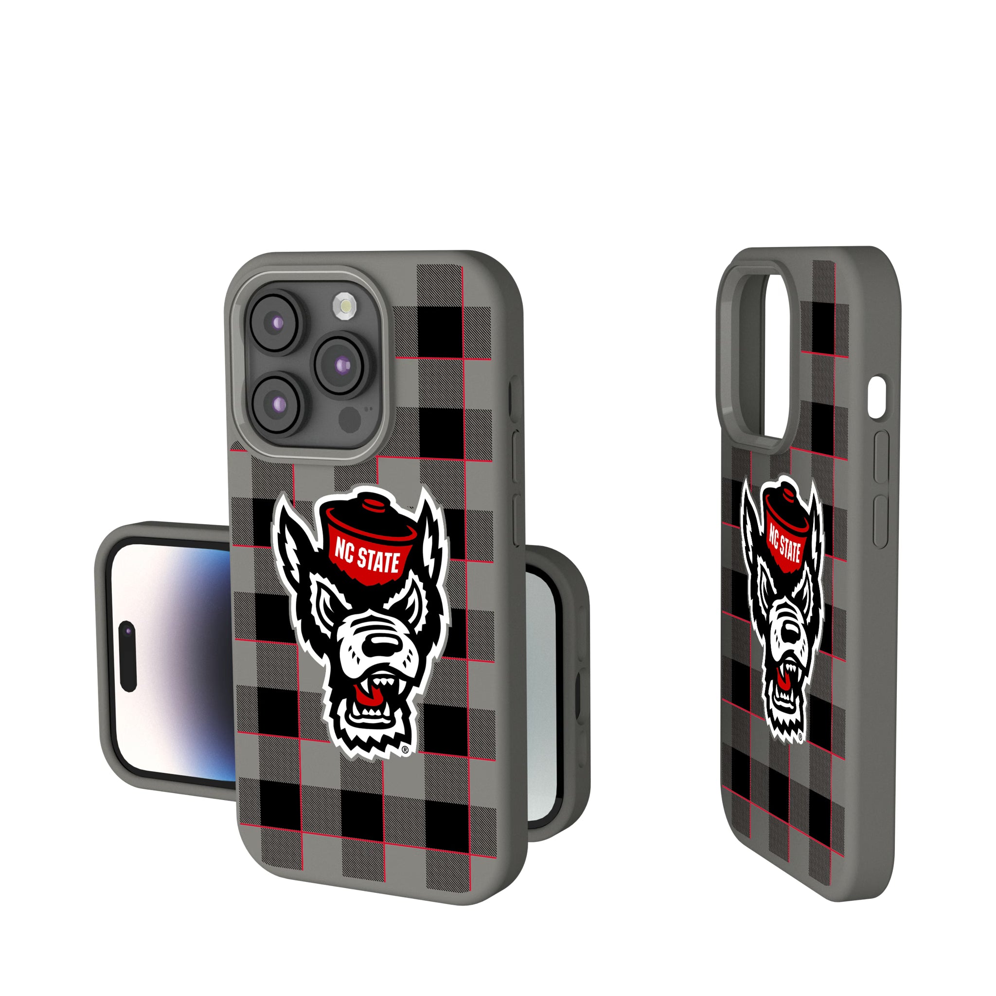North Carolina State University Wolfpack Plaid iPhone Soft Touch Phone Case for Apple iPhone
