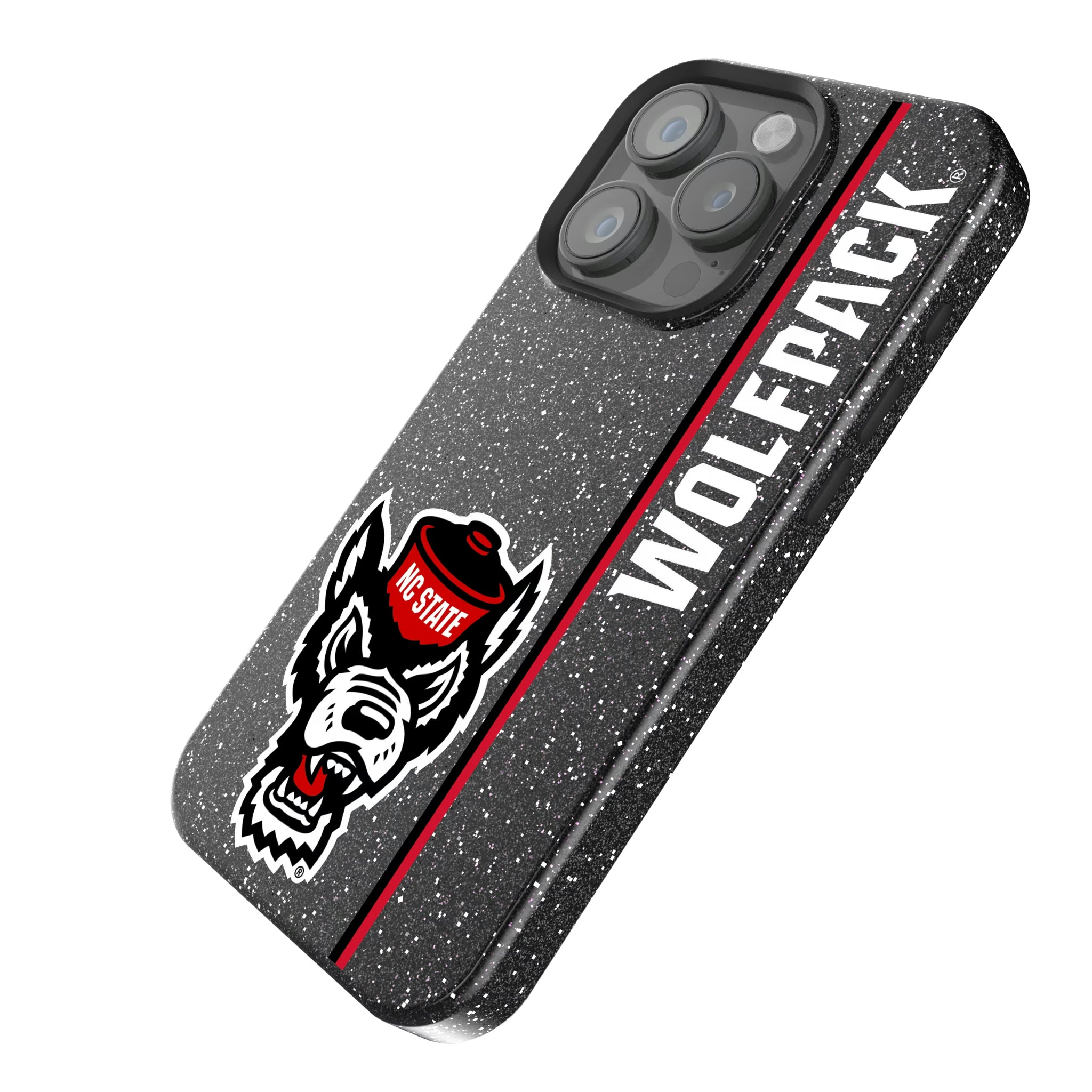 North Carolina State University Wolfpack Sidebar iPhone Bling Phone Case for Apple iPhone - Isometric View